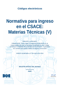 Normativa para ingreso en el CSACE: Materias Técnicas (V)