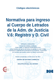 Normativa para ingreso al Cuerpo de Letrados de la Adm. de Justicia V.6: Registro y D. Civil