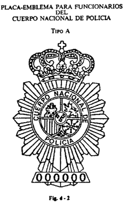 BOE-A-1988-4249 Orden de 8 de febrero de 1988 por la que se establecen los  distintivos, carné profesional, placa-emblema y divisas del Cuerpo Nacional  de Policía.