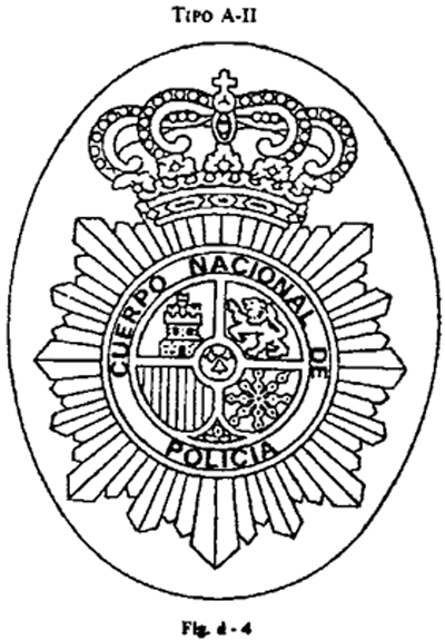 Placa emblema Policía Nacional
