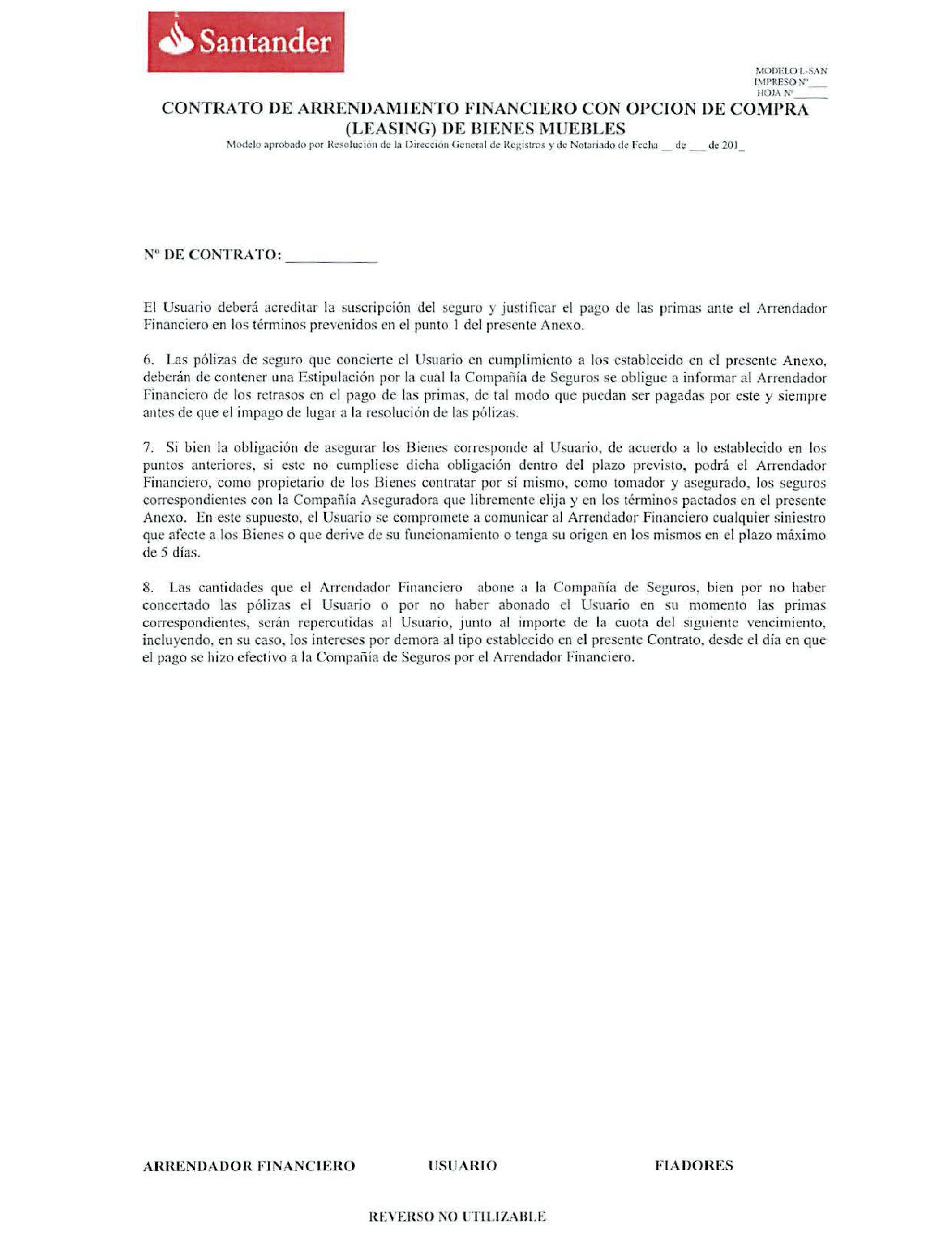 Modelo de cesión de contrato de leasing financiero