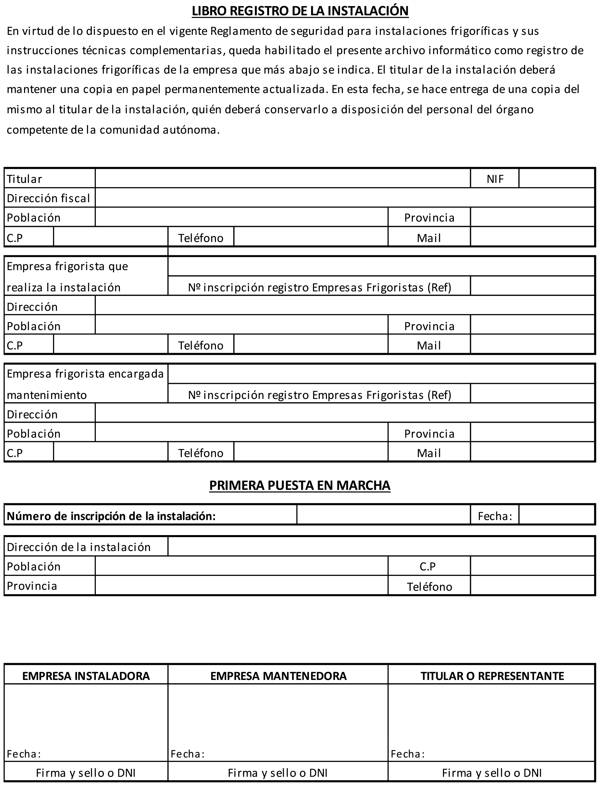 Cambio de escobillas - Preventivo - Preventivo en parado, Instalaciones