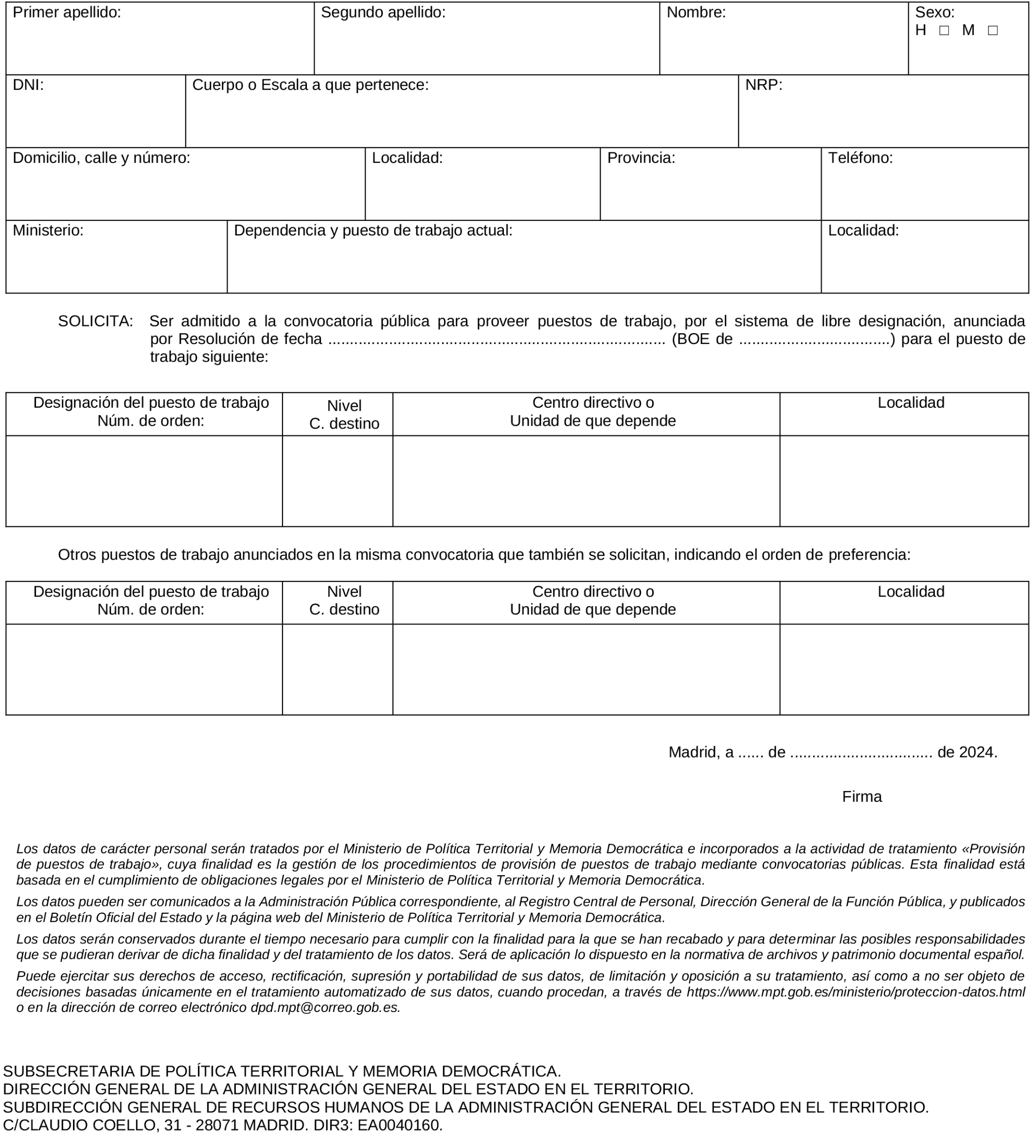 Imagen del artículo Resolución de 11 de septiembre de 2024, de la Subsecretaría, por la que se convoca la provisión de puestos de trabajo por el sistema de libre designación.