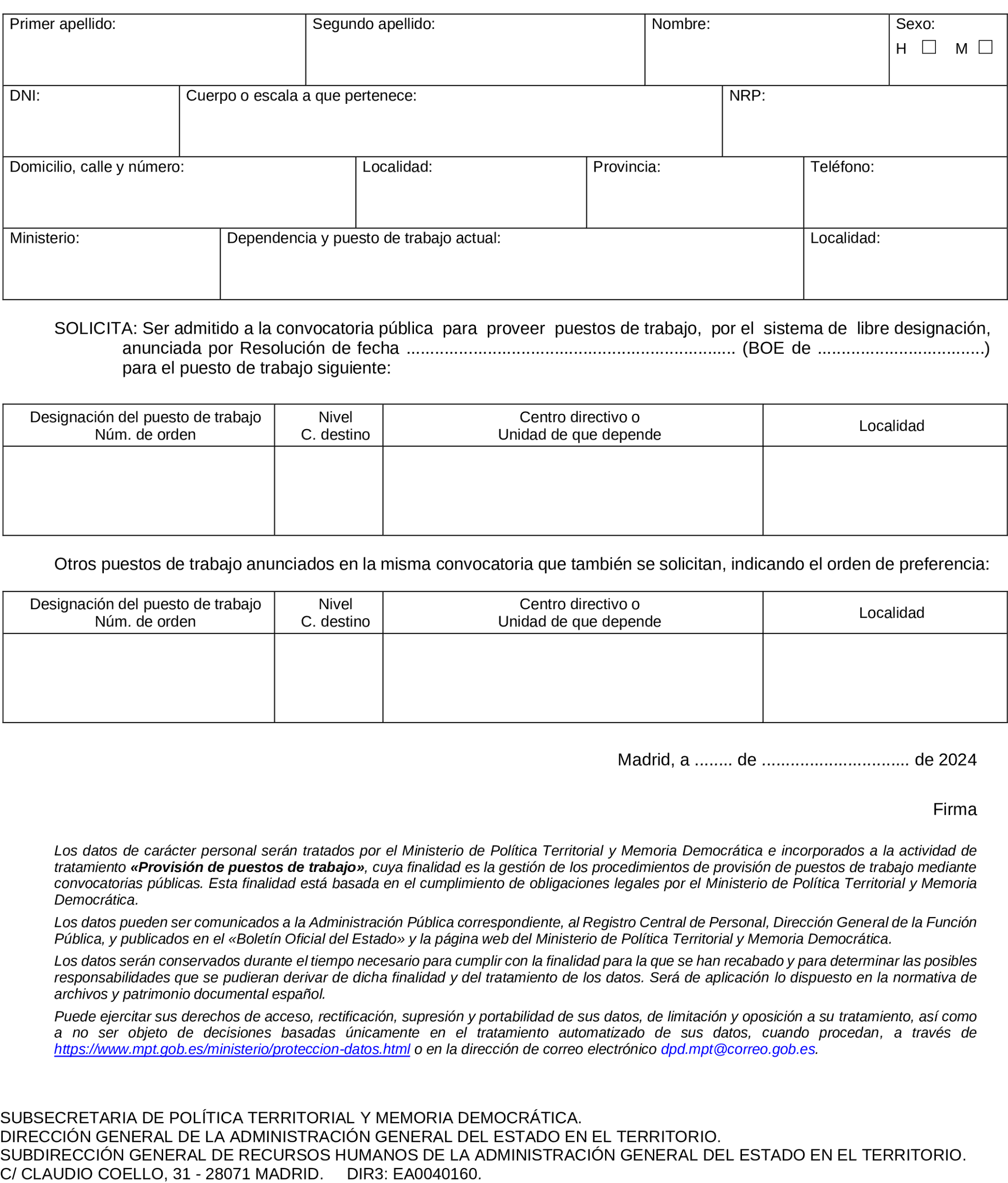 Imagen del artículo Resolución de 28 de octubre de 2024, de la Subsecretaría, por la que se convoca la provisión de puestos de trabajo por el sistema de libre designación.