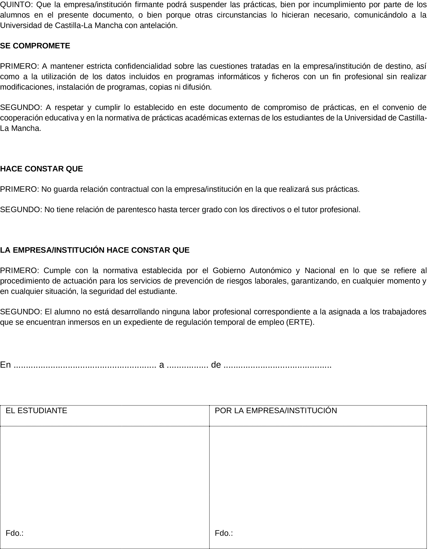Imagen del artículo Resolución 420/38480/2024, de 14 de noviembre, de la Secretaría General Técnica, por la que se publica el Convenio entre el Instituto Nacional de Técnica Aeroespacial «Esteban Terradas» y la Universidad de Castilla-La Mancha, para la realización de prácticas académicas externas, trabajos de fin de grado y de máster o estancias de doctorado.