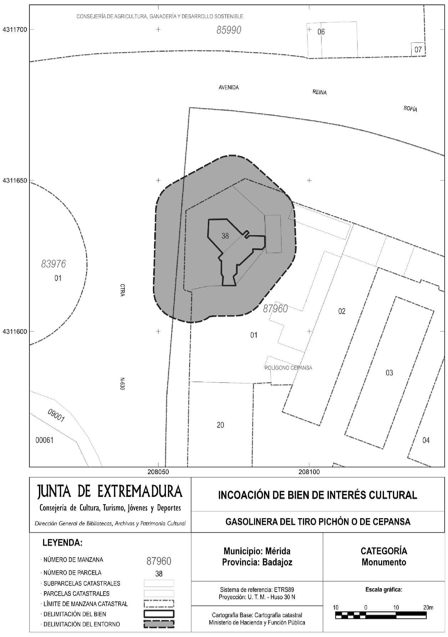 Imagen del artículo Resolución de 11 de octubre de 2024, de la Consejería de Cultura, Turismo, Jóvenes y Deportes, por la que se incoa expediente de declaración de bien de interés cultural, a favor de la «Gasolinera del Tiro de Pichón o de Cepansa» de la localidad de Mérida (Badajoz), con categoría de monumento.