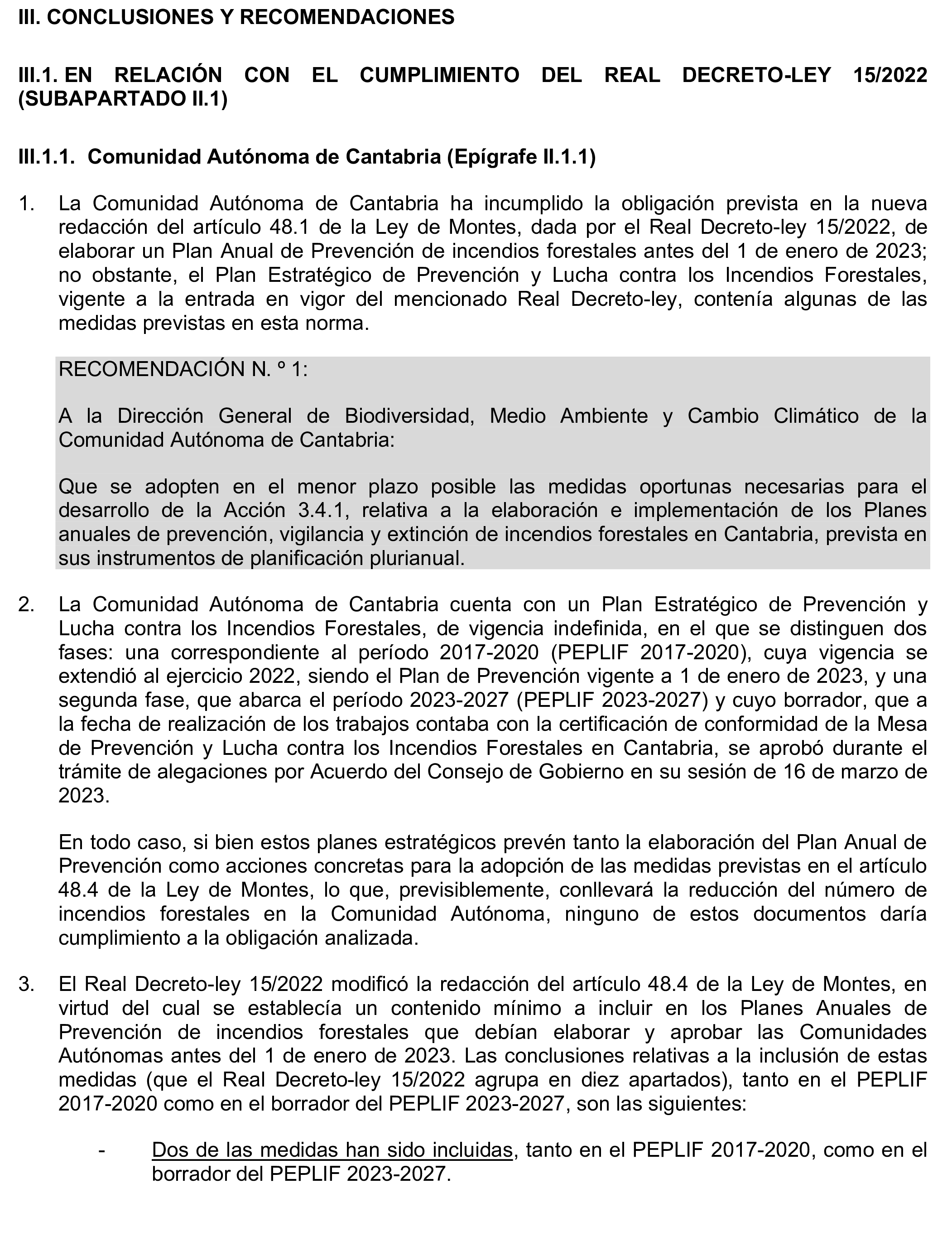Imagen del artículo Resolución de 17 de septiembre de 2024, aprobada por la Comisión Mixta para las Relaciones con el Tribunal de Cuentas, en relación con el Informe de fiscalización ¿Han adaptado las Comunidades Autónomas de Cantabria y Extremadura sus planes de prevención, vigilancia y extinción de incendios forestales a las condiciones actuales de expansión y de desestacionalización de los incendios?