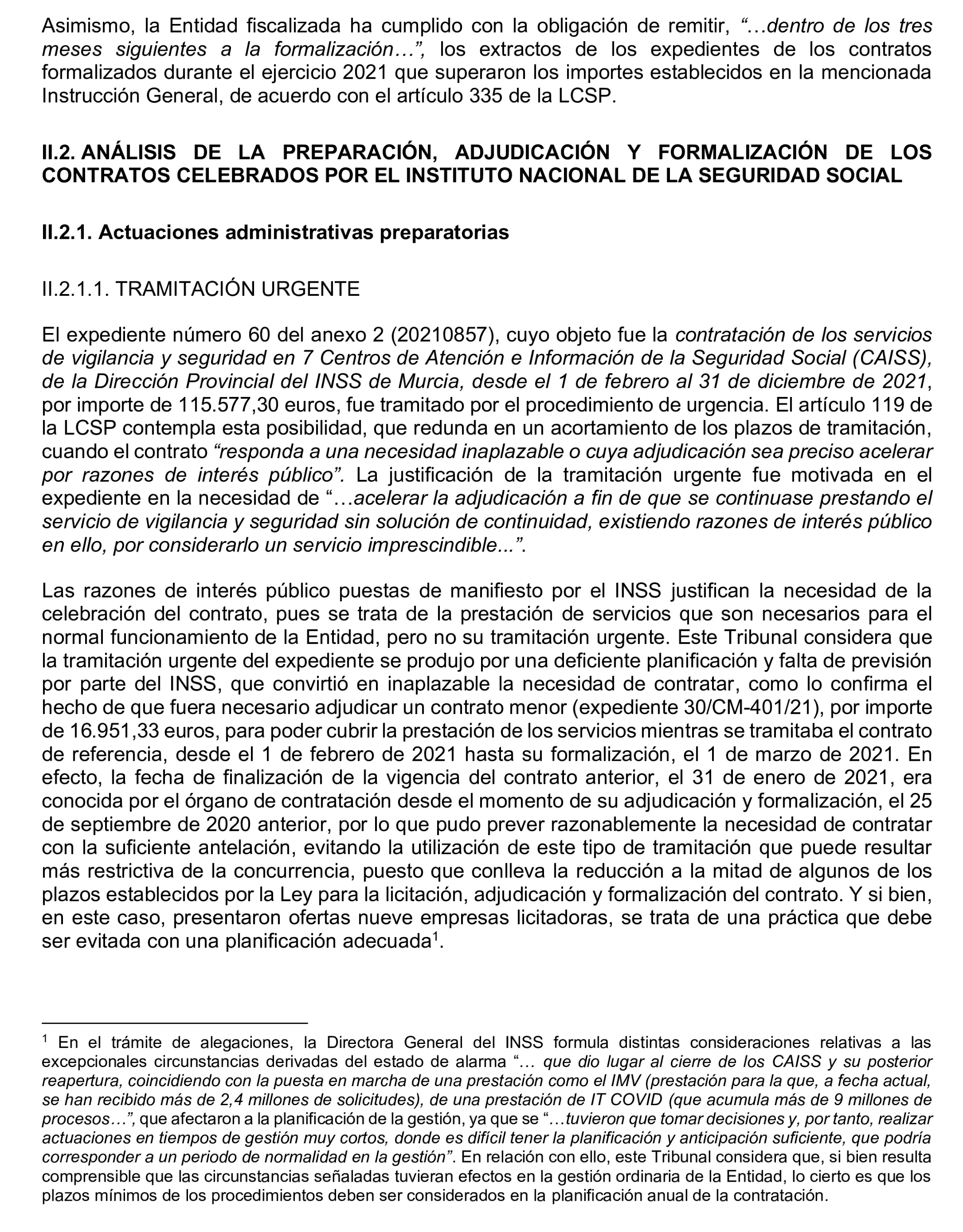 Imagen del artículo Resolución de 17 de septiembre de 2024, aprobada por la Comisión Mixta para las Relaciones con el Tribunal de Cuentas, en relación con el Informe de fiscalización de la contratación celebrada por el Instituto Nacional de la Seguridad Social, ejercicio 2021.