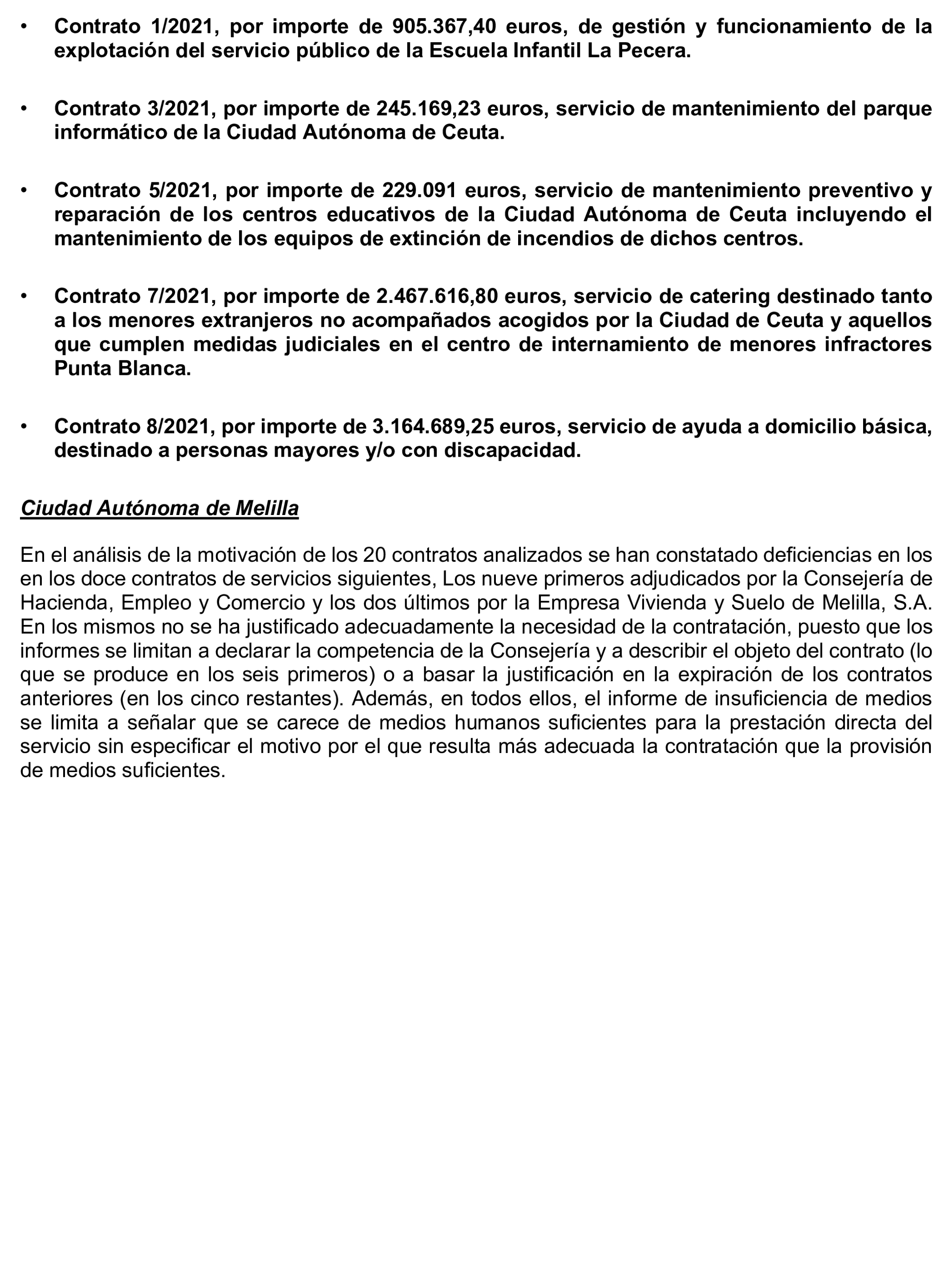 Imagen del artículo Resolución de 17 de septiembre de 2024, aprobada por la Comisión Mixta para las Relaciones con el Tribunal de Cuentas, en relación con el Informe de fiscalización de la contratación de las comunidades autónomas y ciudades autónomas sin órgano de control externo propio, ejercicio 2021.