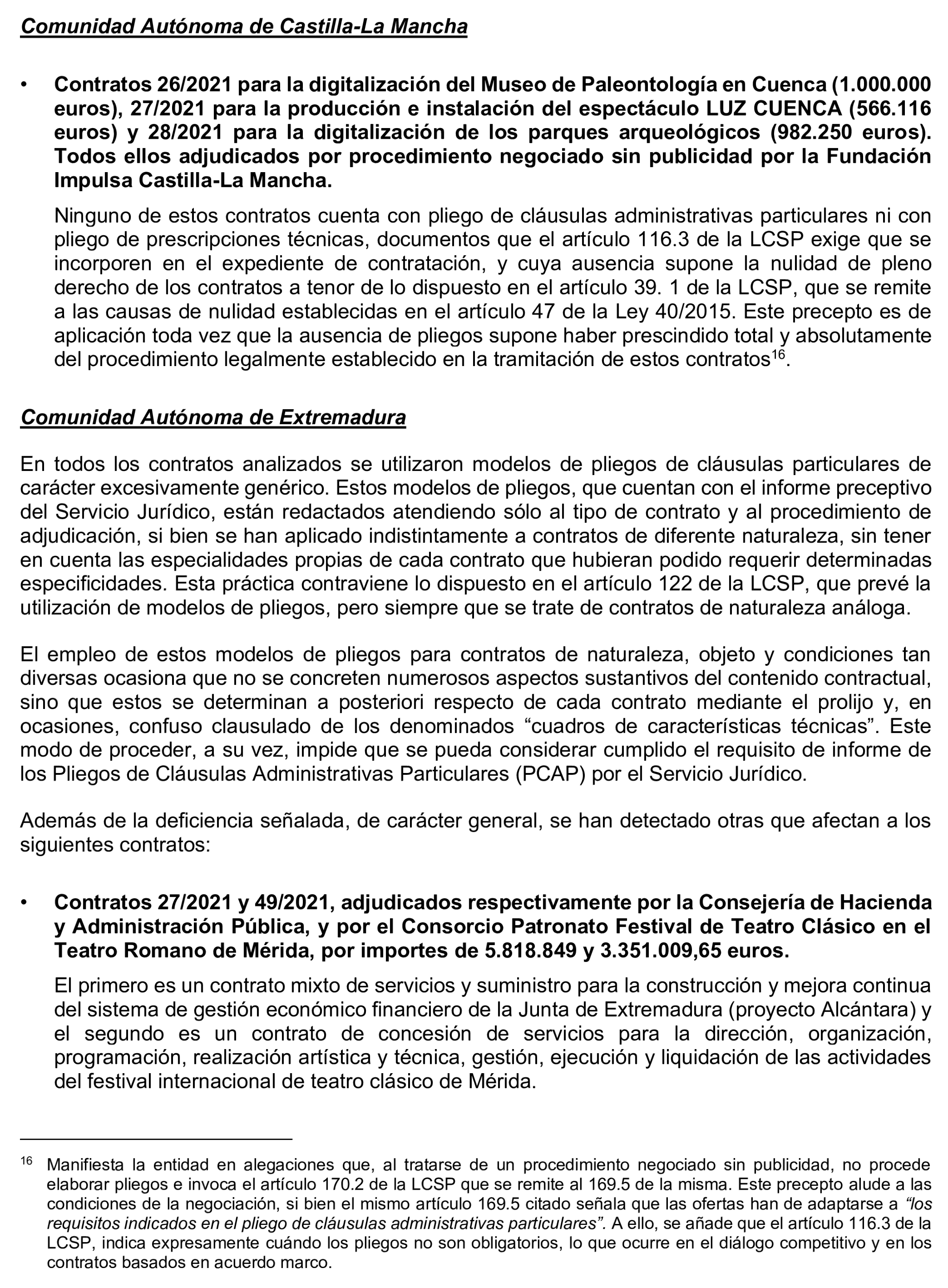 Imagen del artículo Resolución de 17 de septiembre de 2024, aprobada por la Comisión Mixta para las Relaciones con el Tribunal de Cuentas, en relación con el Informe de fiscalización de la contratación de las comunidades autónomas y ciudades autónomas sin órgano de control externo propio, ejercicio 2021.