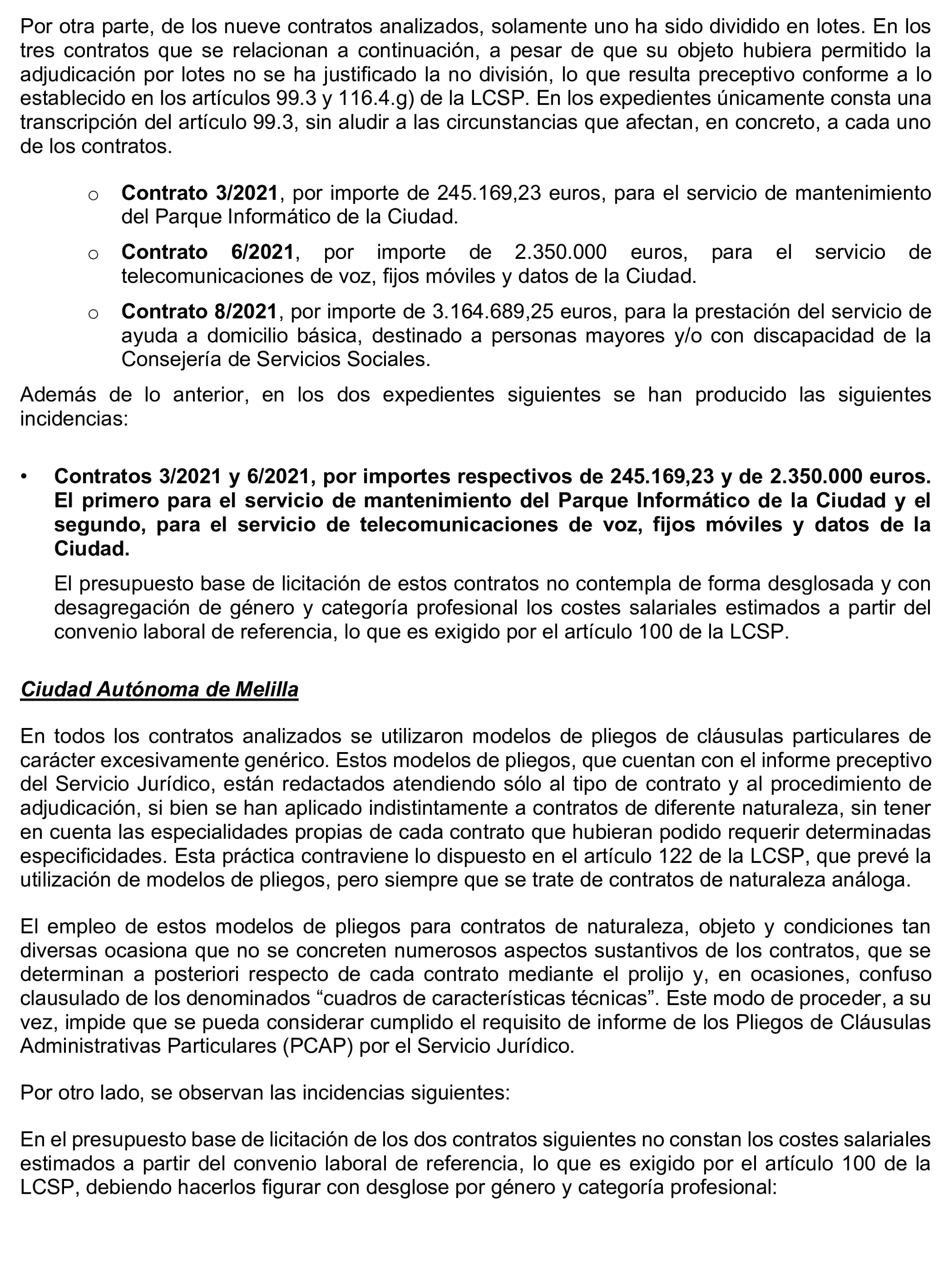 Imagen del artículo Resolución de 17 de septiembre de 2024, aprobada por la Comisión Mixta para las Relaciones con el Tribunal de Cuentas, en relación con el Informe de fiscalización de la contratación de las comunidades autónomas y ciudades autónomas sin órgano de control externo propio, ejercicio 2021.