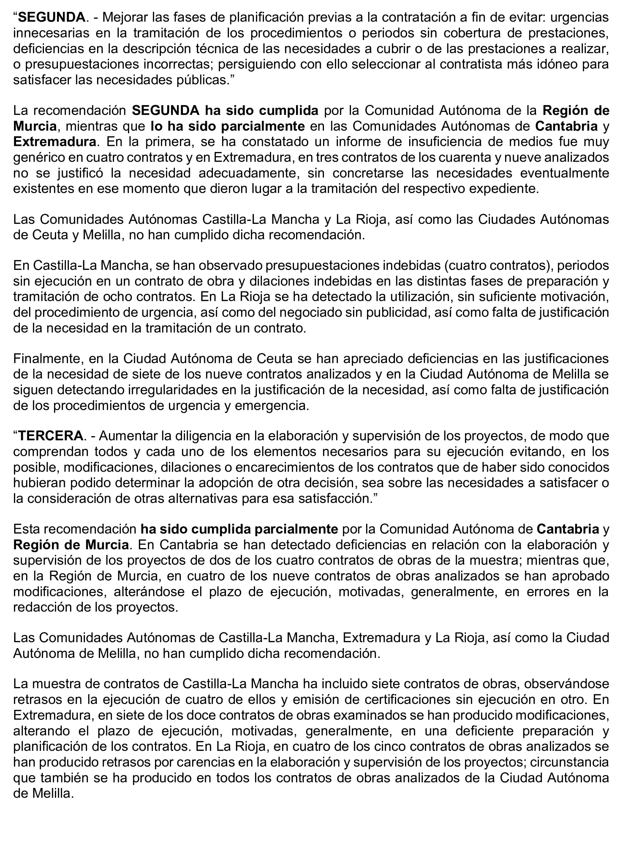Imagen del artículo Resolución de 17 de septiembre de 2024, aprobada por la Comisión Mixta para las Relaciones con el Tribunal de Cuentas, en relación con el Informe de fiscalización de la contratación de las comunidades autónomas y ciudades autónomas sin órgano de control externo propio, ejercicio 2021.