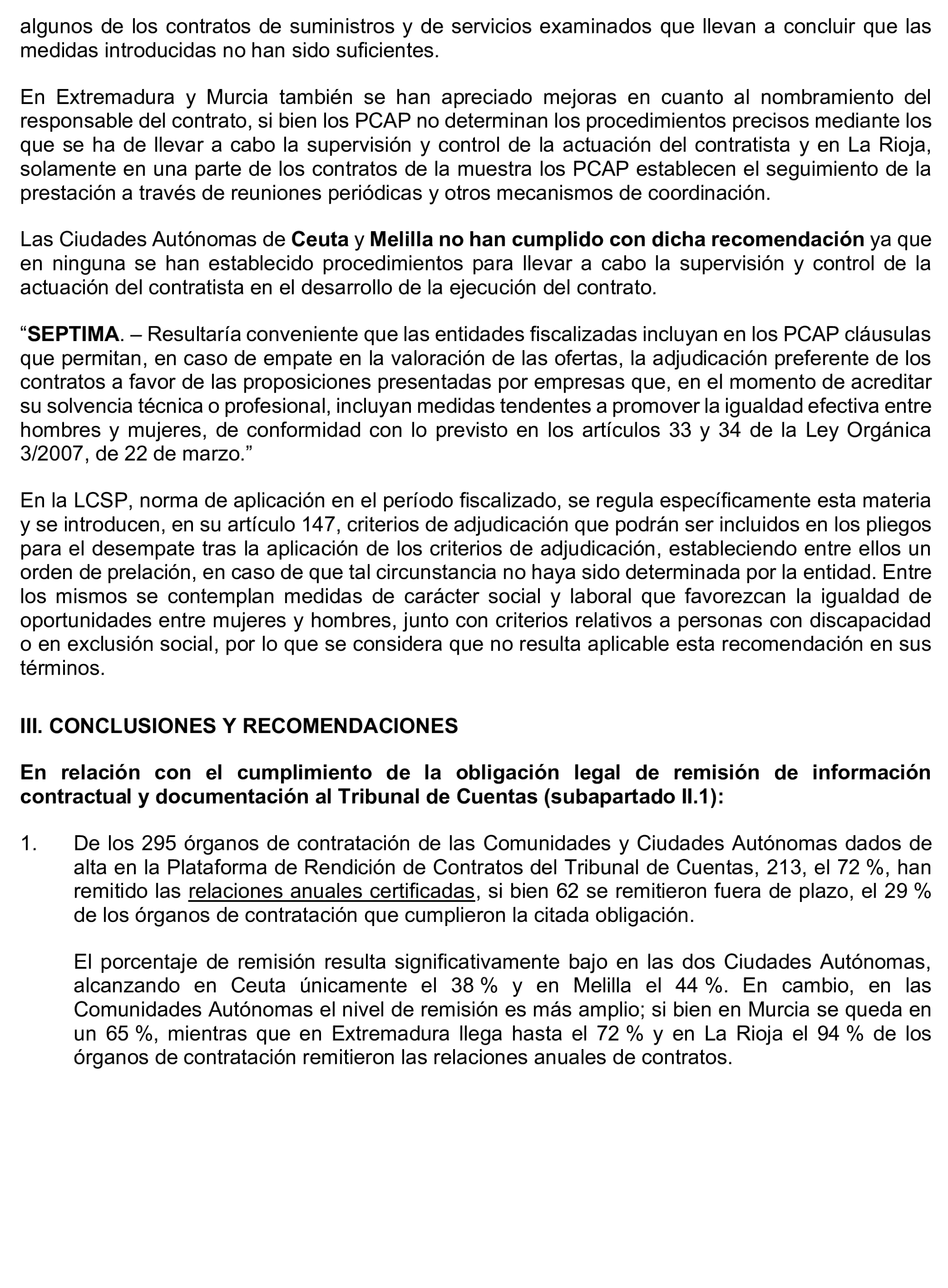Imagen del artículo Resolución de 17 de septiembre de 2024, aprobada por la Comisión Mixta para las Relaciones con el Tribunal de Cuentas, en relación con el Informe de fiscalización de la contratación de las comunidades autónomas y ciudades autónomas sin órgano de control externo propio, ejercicio 2021.