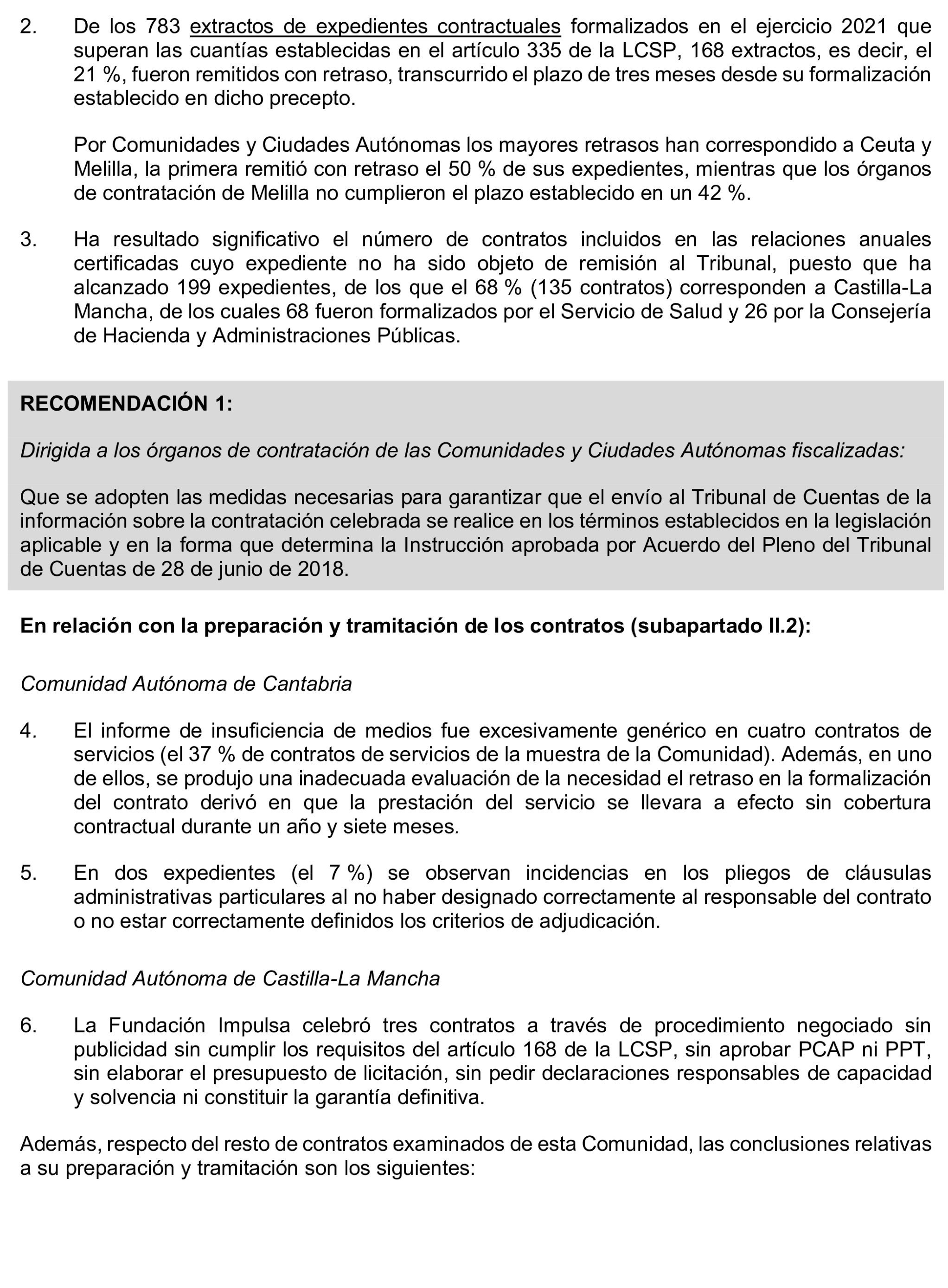 Imagen del artículo Resolución de 17 de septiembre de 2024, aprobada por la Comisión Mixta para las Relaciones con el Tribunal de Cuentas, en relación con el Informe de fiscalización de la contratación de las comunidades autónomas y ciudades autónomas sin órgano de control externo propio, ejercicio 2021.