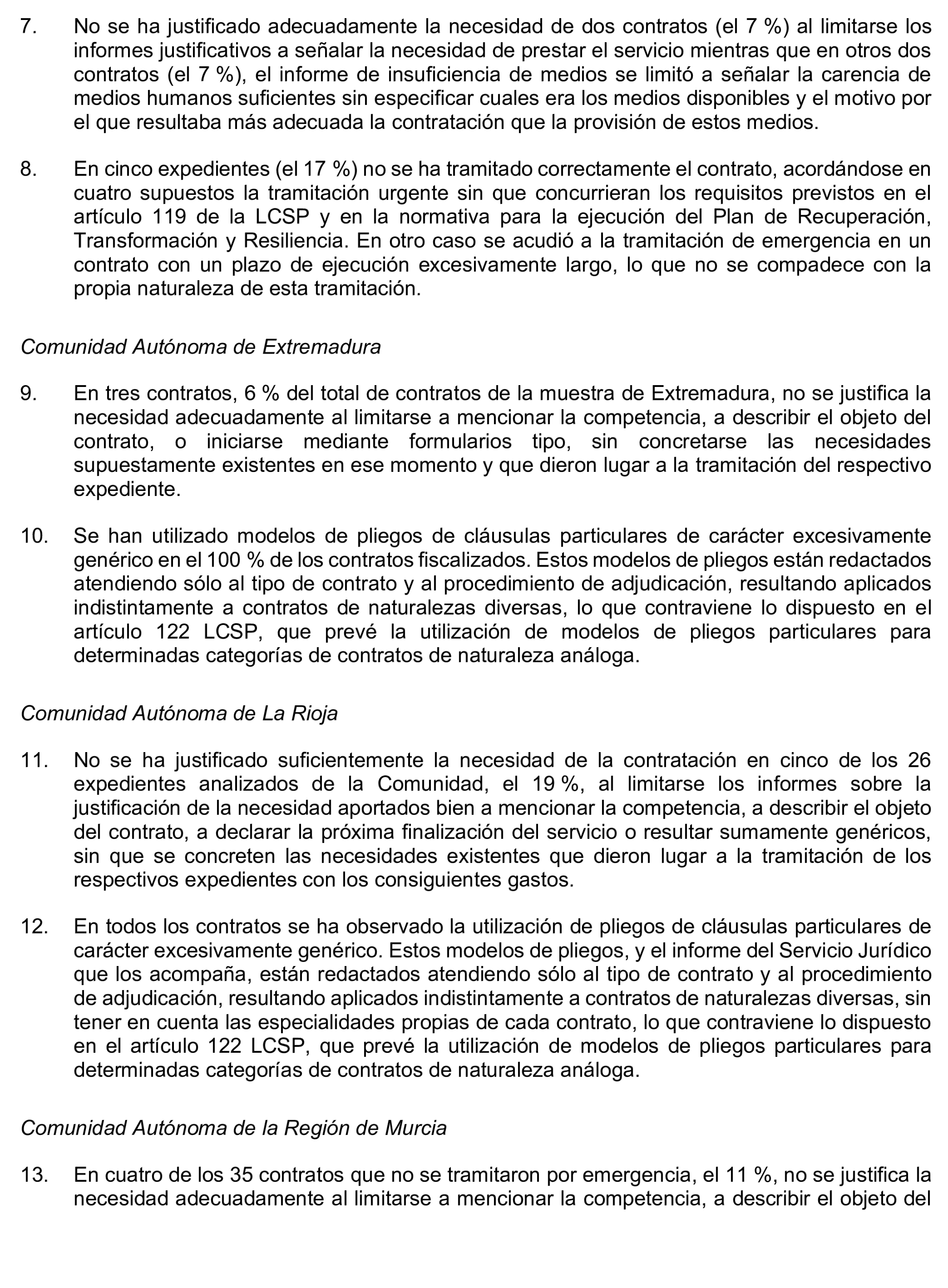 Imagen del artículo Resolución de 17 de septiembre de 2024, aprobada por la Comisión Mixta para las Relaciones con el Tribunal de Cuentas, en relación con el Informe de fiscalización de la contratación de las comunidades autónomas y ciudades autónomas sin órgano de control externo propio, ejercicio 2021.