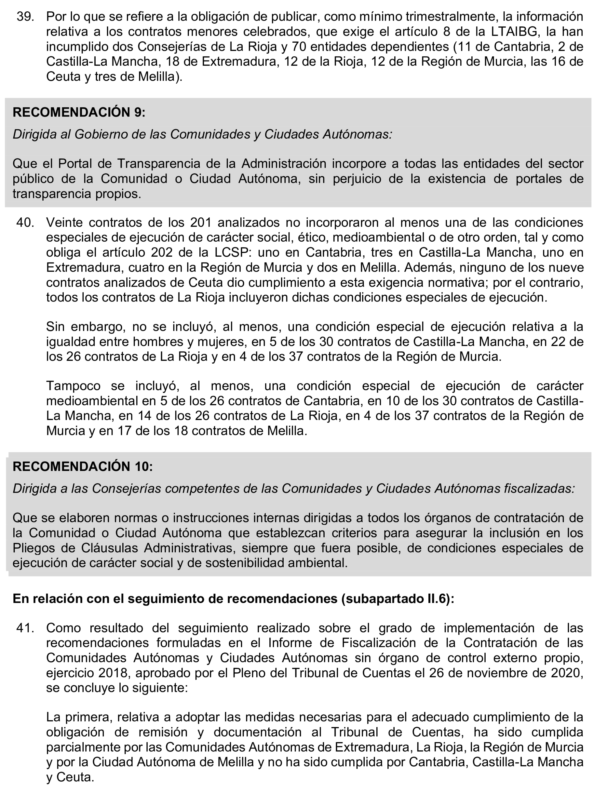 Imagen del artículo Resolución de 17 de septiembre de 2024, aprobada por la Comisión Mixta para las Relaciones con el Tribunal de Cuentas, en relación con el Informe de fiscalización de la contratación de las comunidades autónomas y ciudades autónomas sin órgano de control externo propio, ejercicio 2021.