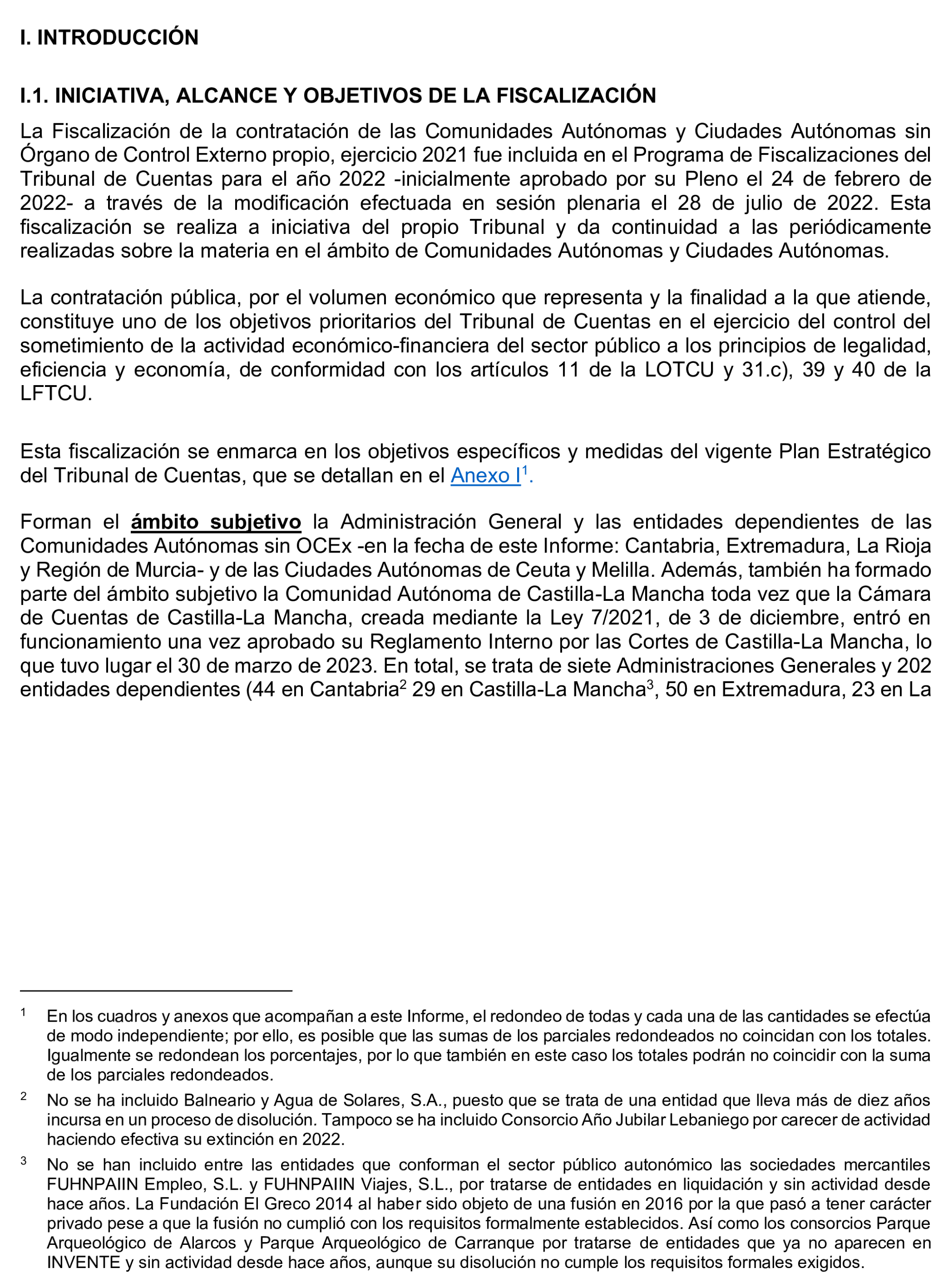 Imagen del artículo Resolución de 17 de septiembre de 2024, aprobada por la Comisión Mixta para las Relaciones con el Tribunal de Cuentas, en relación con el Informe de fiscalización de la contratación de las comunidades autónomas y ciudades autónomas sin órgano de control externo propio, ejercicio 2021.