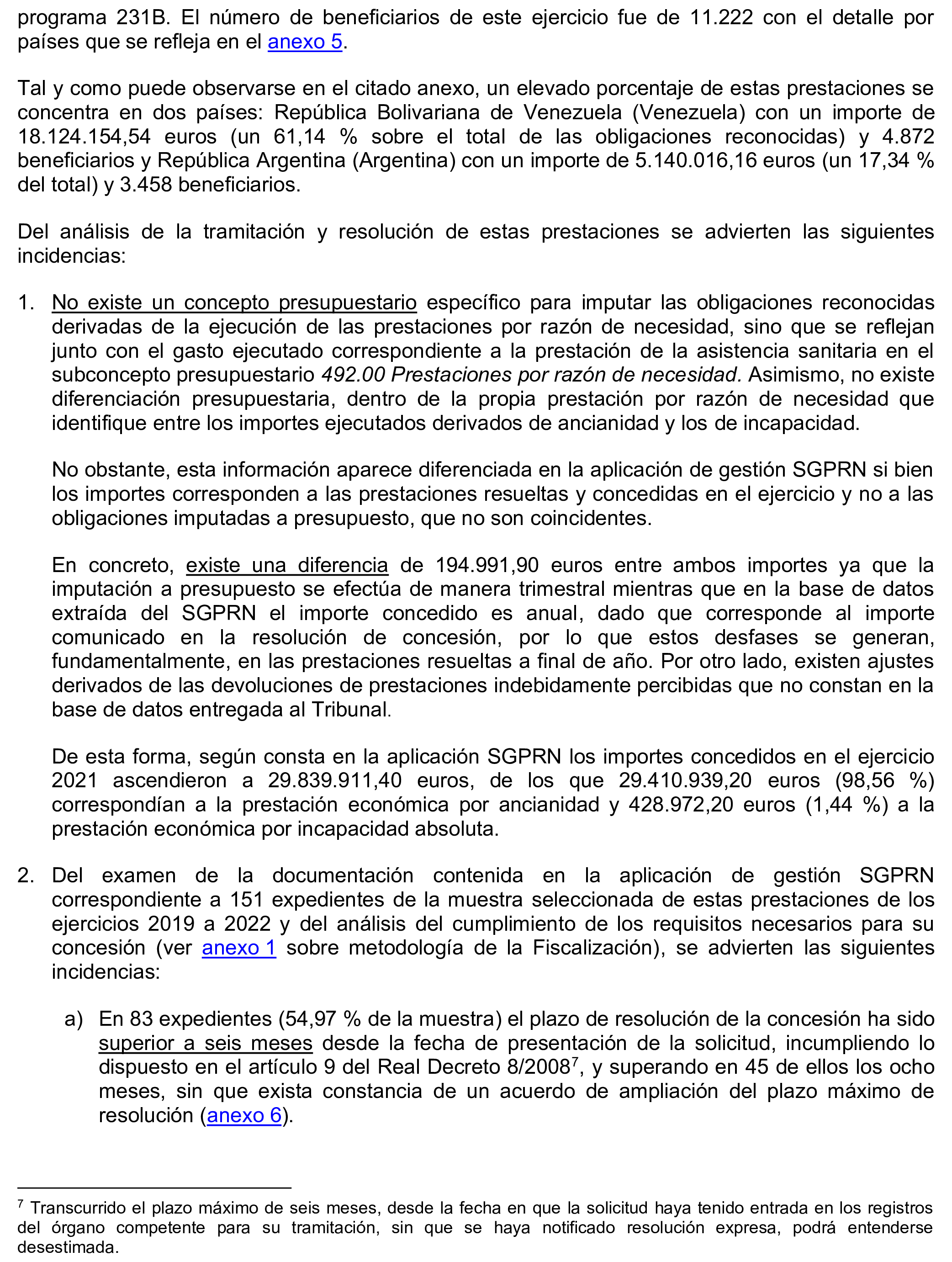 Imagen del artículo Resolución de 17 de septiembre de 2024, aprobada por la Comisión Mixta para las Relaciones con el Tribunal de Cuentas, en relación con el Informe de fiscalización de la gestión de las pensiones, prestaciones y ayudas justificadas en el ejercicio 2021 con cargo al Programa 231B «Acciones en favor de los emigrantes».