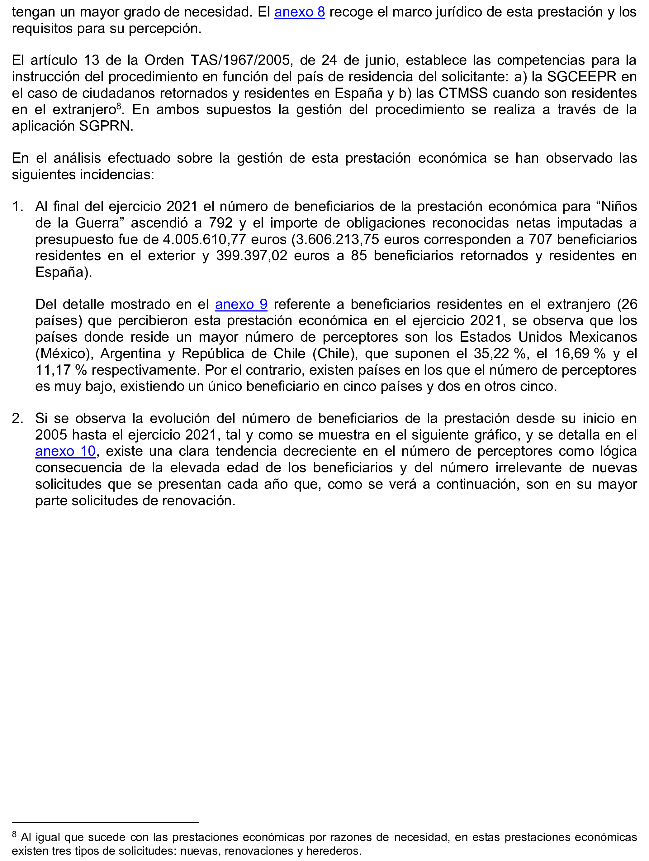 Imagen del artículo Resolución de 17 de septiembre de 2024, aprobada por la Comisión Mixta para las Relaciones con el Tribunal de Cuentas, en relación con el Informe de fiscalización de la gestión de las pensiones, prestaciones y ayudas justificadas en el ejercicio 2021 con cargo al Programa 231B «Acciones en favor de los emigrantes».