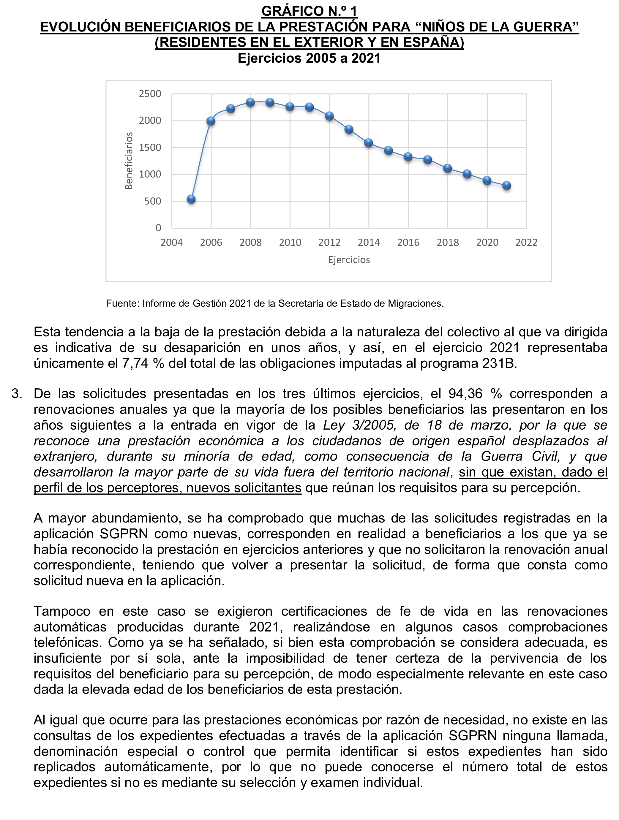 Imagen del artículo Resolución de 17 de septiembre de 2024, aprobada por la Comisión Mixta para las Relaciones con el Tribunal de Cuentas, en relación con el Informe de fiscalización de la gestión de las pensiones, prestaciones y ayudas justificadas en el ejercicio 2021 con cargo al Programa 231B «Acciones en favor de los emigrantes».