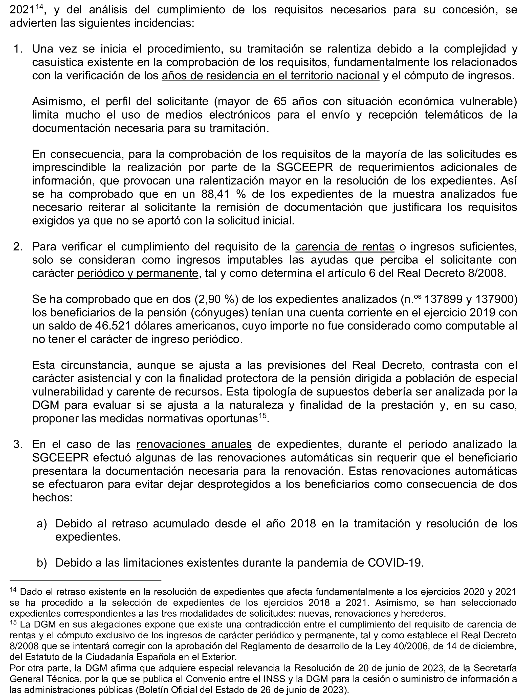 Imagen del artículo Resolución de 17 de septiembre de 2024, aprobada por la Comisión Mixta para las Relaciones con el Tribunal de Cuentas, en relación con el Informe de fiscalización de la gestión de las pensiones, prestaciones y ayudas justificadas en el ejercicio 2021 con cargo al Programa 231B «Acciones en favor de los emigrantes».