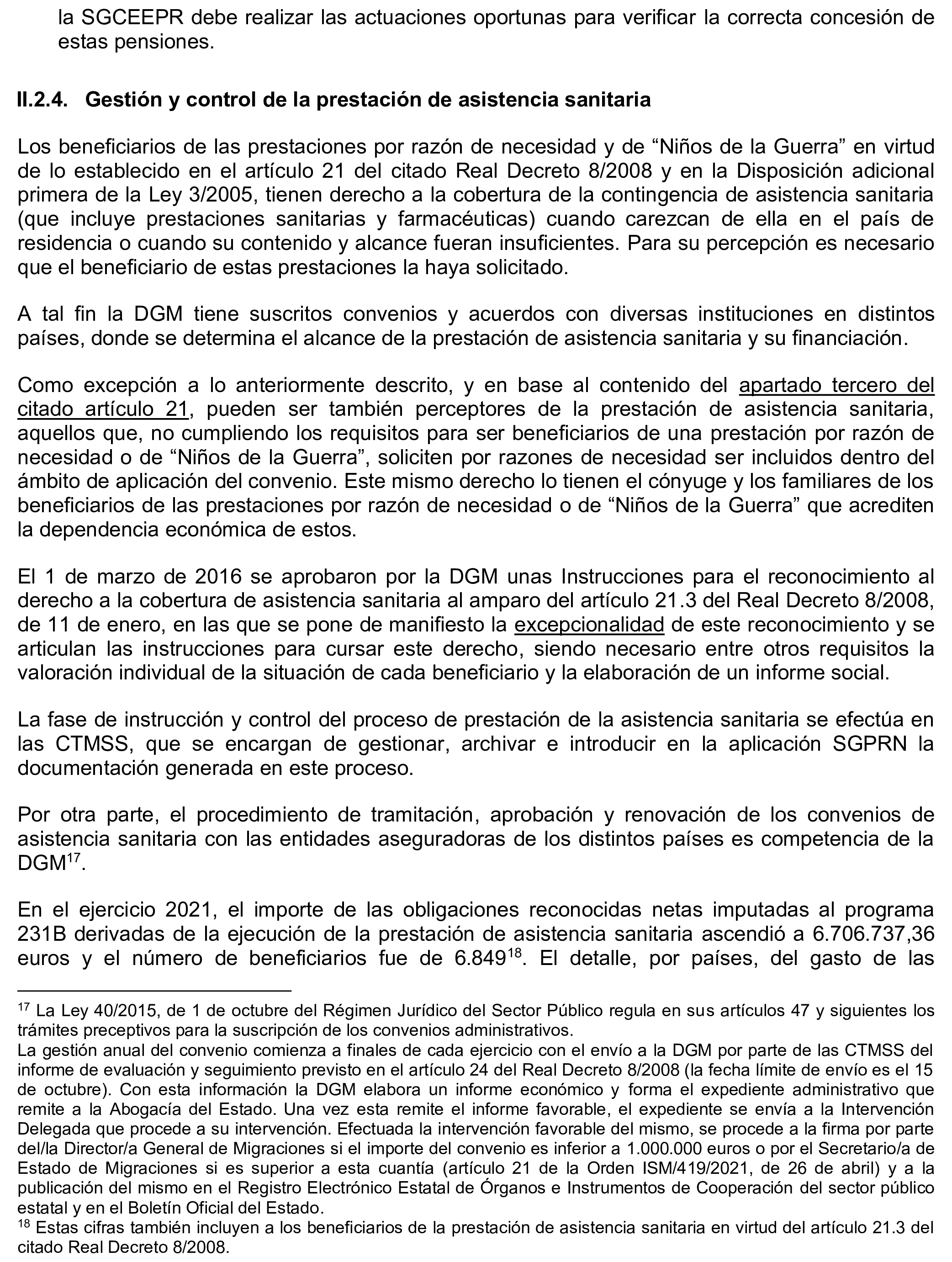 Imagen del artículo Resolución de 17 de septiembre de 2024, aprobada por la Comisión Mixta para las Relaciones con el Tribunal de Cuentas, en relación con el Informe de fiscalización de la gestión de las pensiones, prestaciones y ayudas justificadas en el ejercicio 2021 con cargo al Programa 231B «Acciones en favor de los emigrantes».