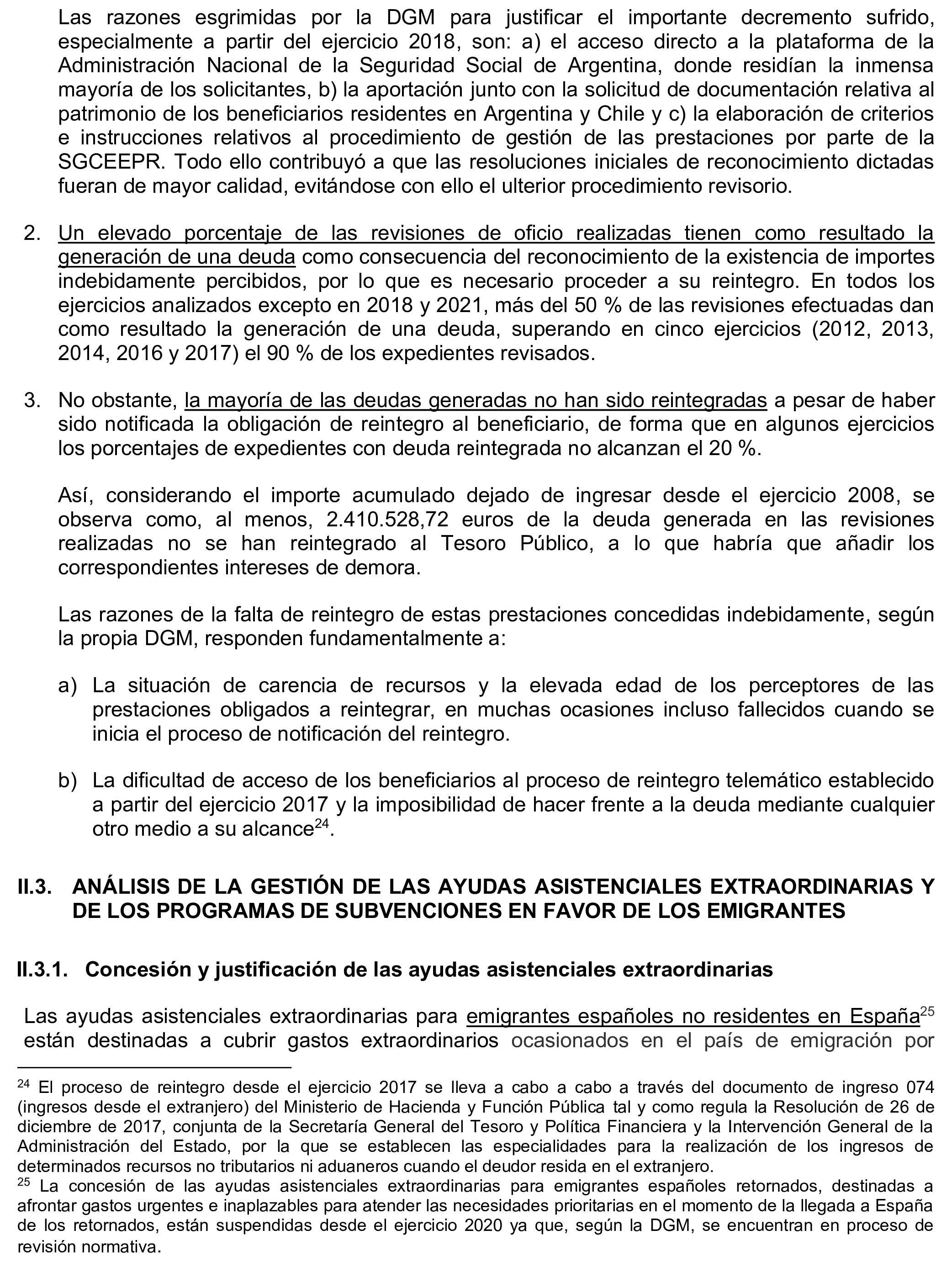 Imagen del artículo Resolución de 17 de septiembre de 2024, aprobada por la Comisión Mixta para las Relaciones con el Tribunal de Cuentas, en relación con el Informe de fiscalización de la gestión de las pensiones, prestaciones y ayudas justificadas en el ejercicio 2021 con cargo al Programa 231B «Acciones en favor de los emigrantes».