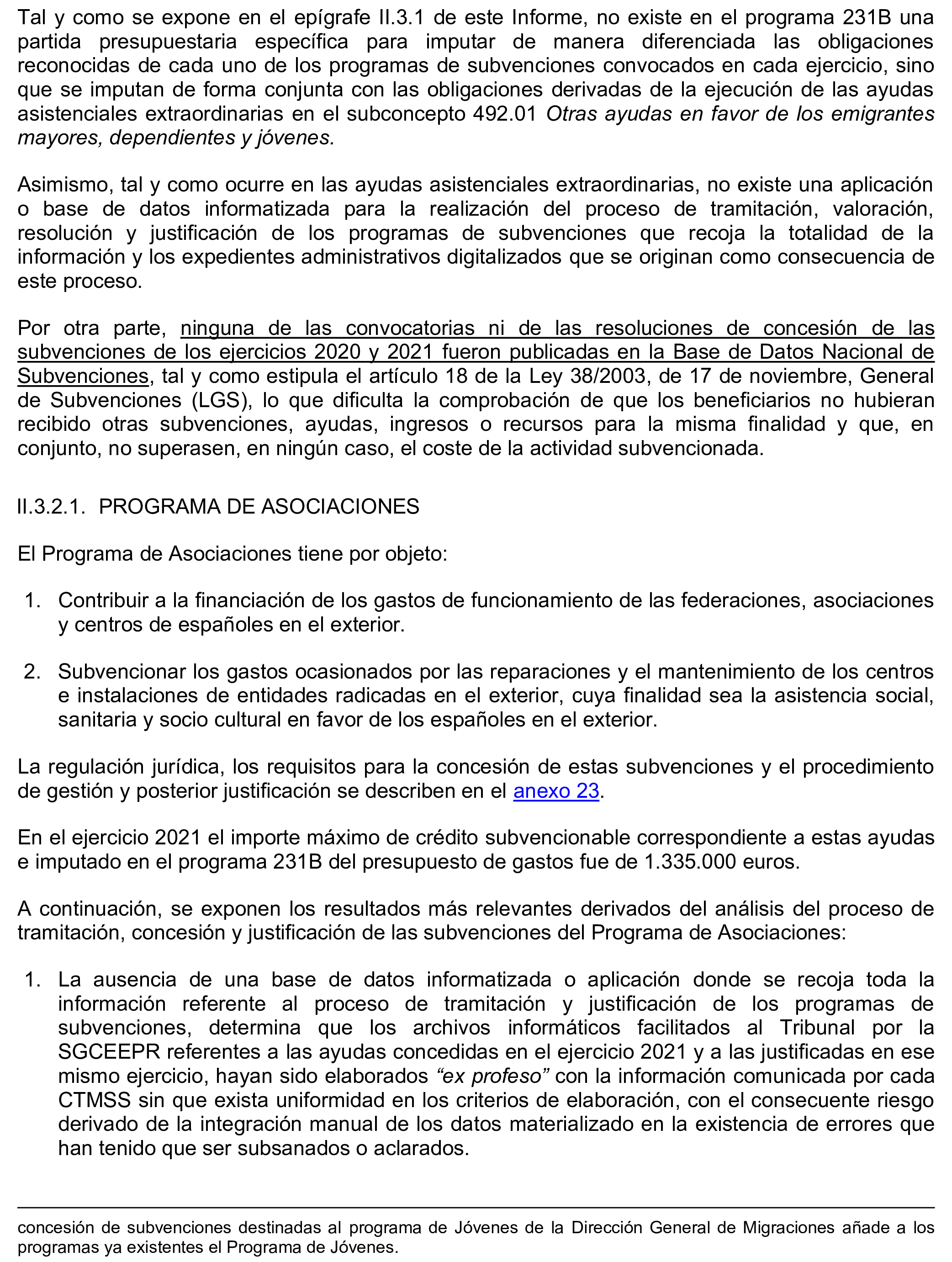 Imagen del artículo Resolución de 17 de septiembre de 2024, aprobada por la Comisión Mixta para las Relaciones con el Tribunal de Cuentas, en relación con el Informe de fiscalización de la gestión de las pensiones, prestaciones y ayudas justificadas en el ejercicio 2021 con cargo al Programa 231B «Acciones en favor de los emigrantes».