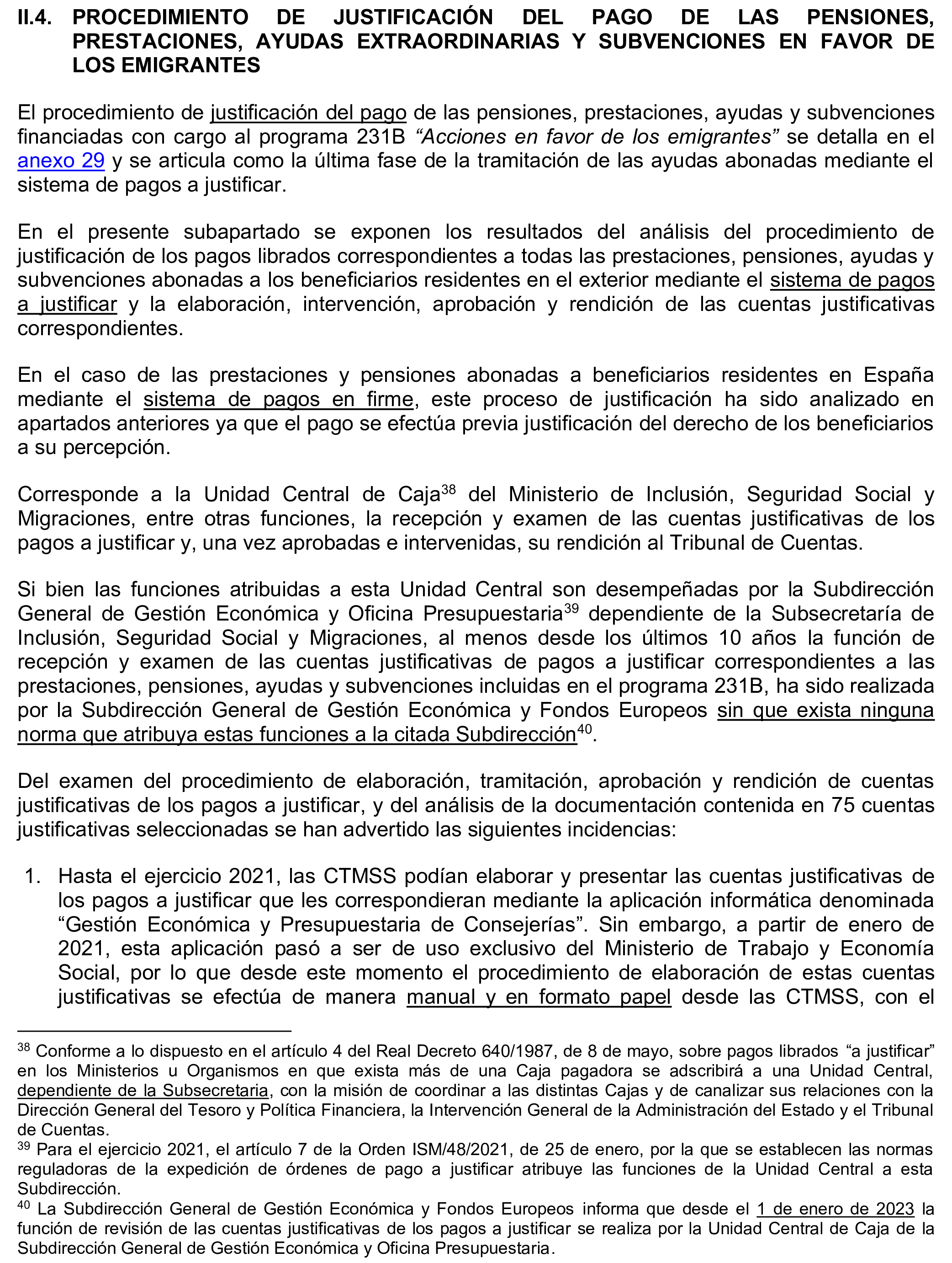 Imagen del artículo Resolución de 17 de septiembre de 2024, aprobada por la Comisión Mixta para las Relaciones con el Tribunal de Cuentas, en relación con el Informe de fiscalización de la gestión de las pensiones, prestaciones y ayudas justificadas en el ejercicio 2021 con cargo al Programa 231B «Acciones en favor de los emigrantes».