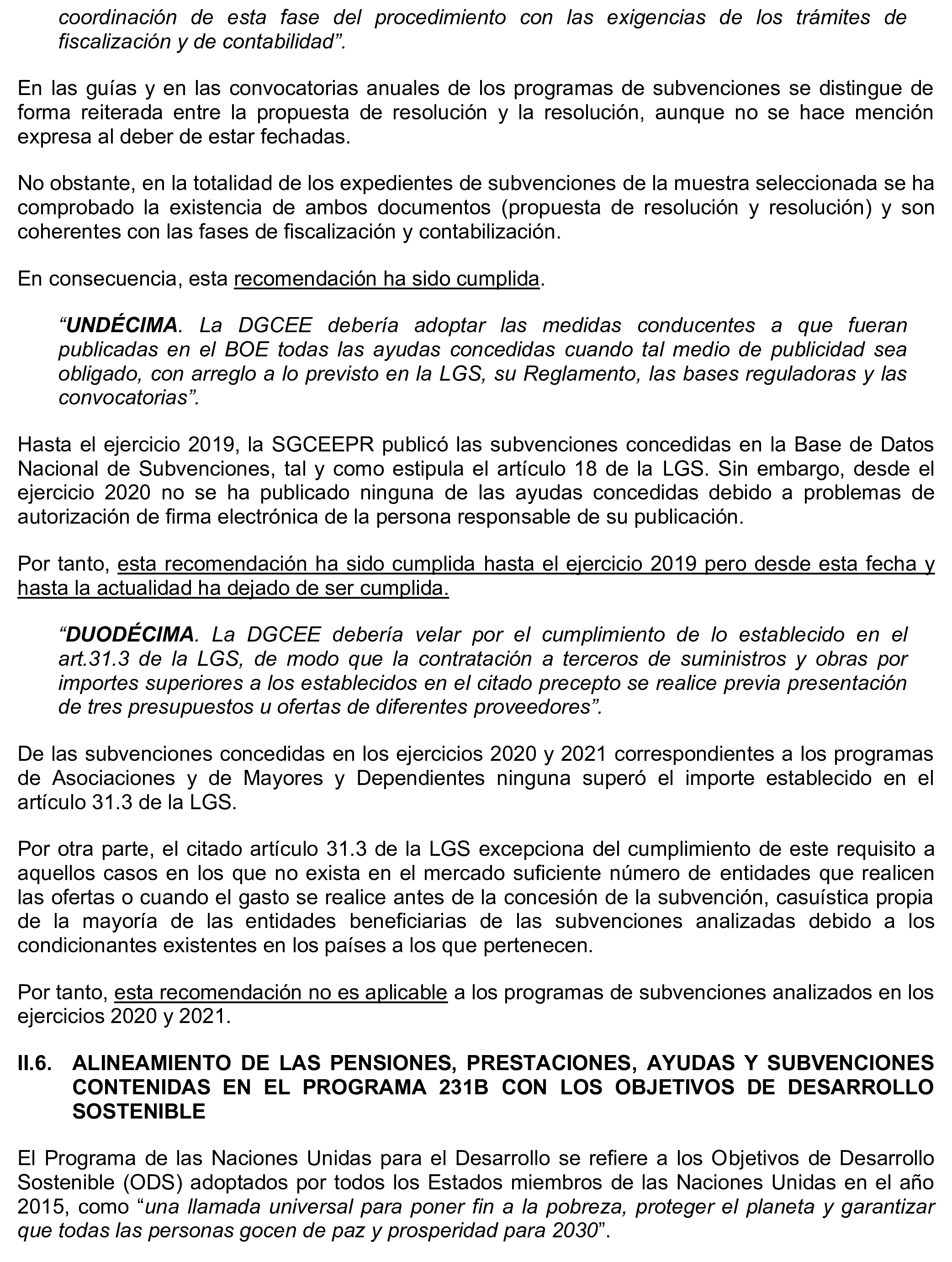 Imagen del artículo Resolución de 17 de septiembre de 2024, aprobada por la Comisión Mixta para las Relaciones con el Tribunal de Cuentas, en relación con el Informe de fiscalización de la gestión de las pensiones, prestaciones y ayudas justificadas en el ejercicio 2021 con cargo al Programa 231B «Acciones en favor de los emigrantes».