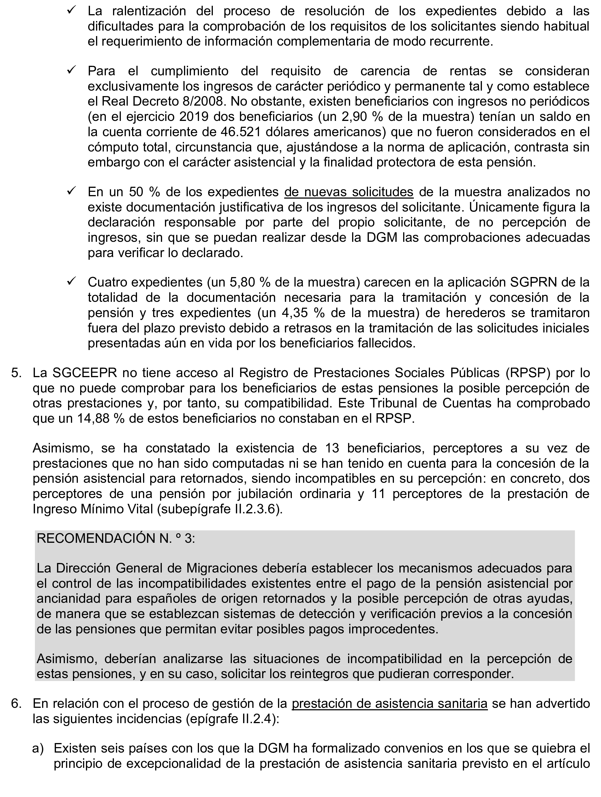 Imagen del artículo Resolución de 17 de septiembre de 2024, aprobada por la Comisión Mixta para las Relaciones con el Tribunal de Cuentas, en relación con el Informe de fiscalización de la gestión de las pensiones, prestaciones y ayudas justificadas en el ejercicio 2021 con cargo al Programa 231B «Acciones en favor de los emigrantes».