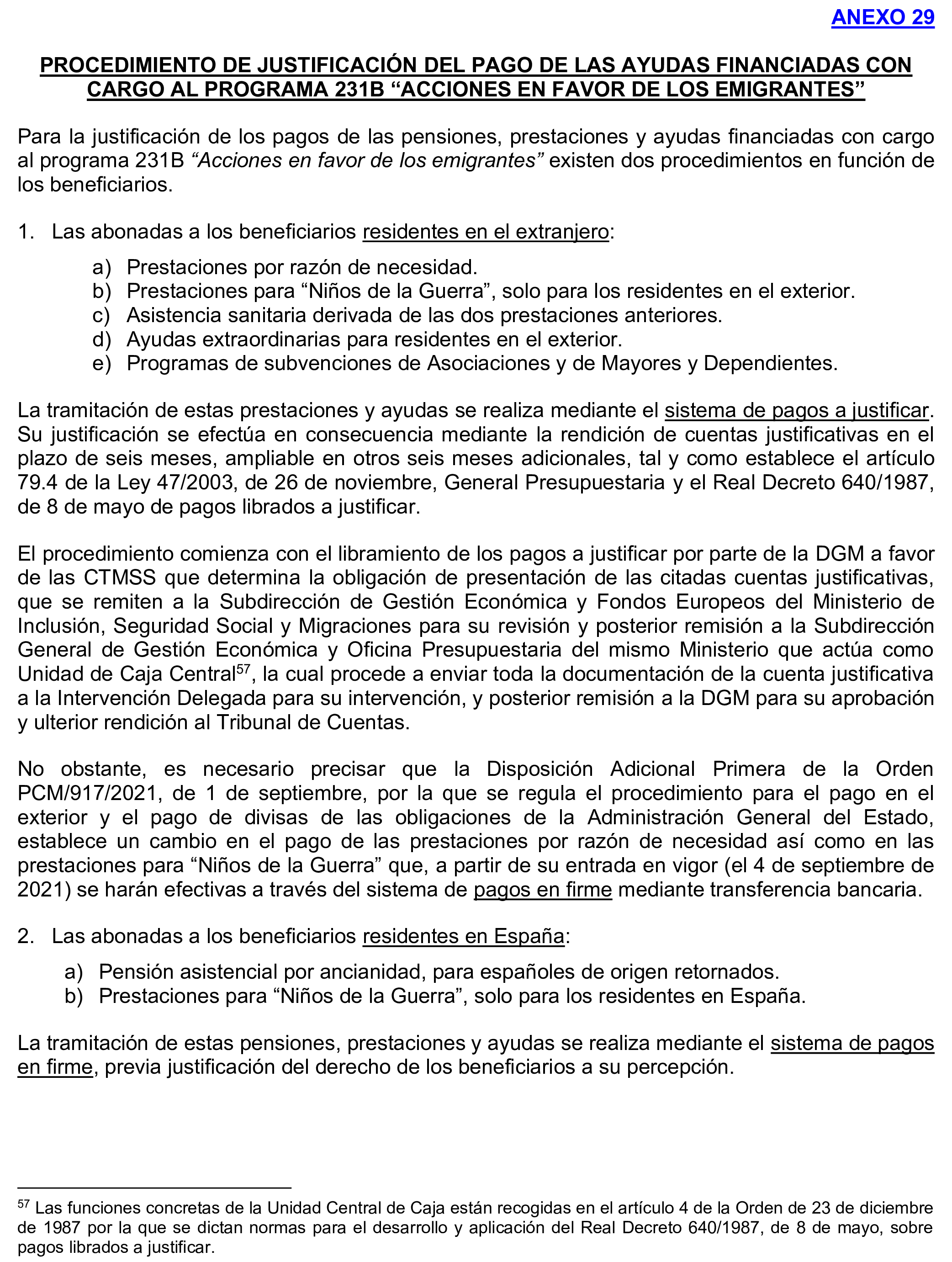 Imagen del artículo Resolución de 17 de septiembre de 2024, aprobada por la Comisión Mixta para las Relaciones con el Tribunal de Cuentas, en relación con el Informe de fiscalización de la gestión de las pensiones, prestaciones y ayudas justificadas en el ejercicio 2021 con cargo al Programa 231B «Acciones en favor de los emigrantes».