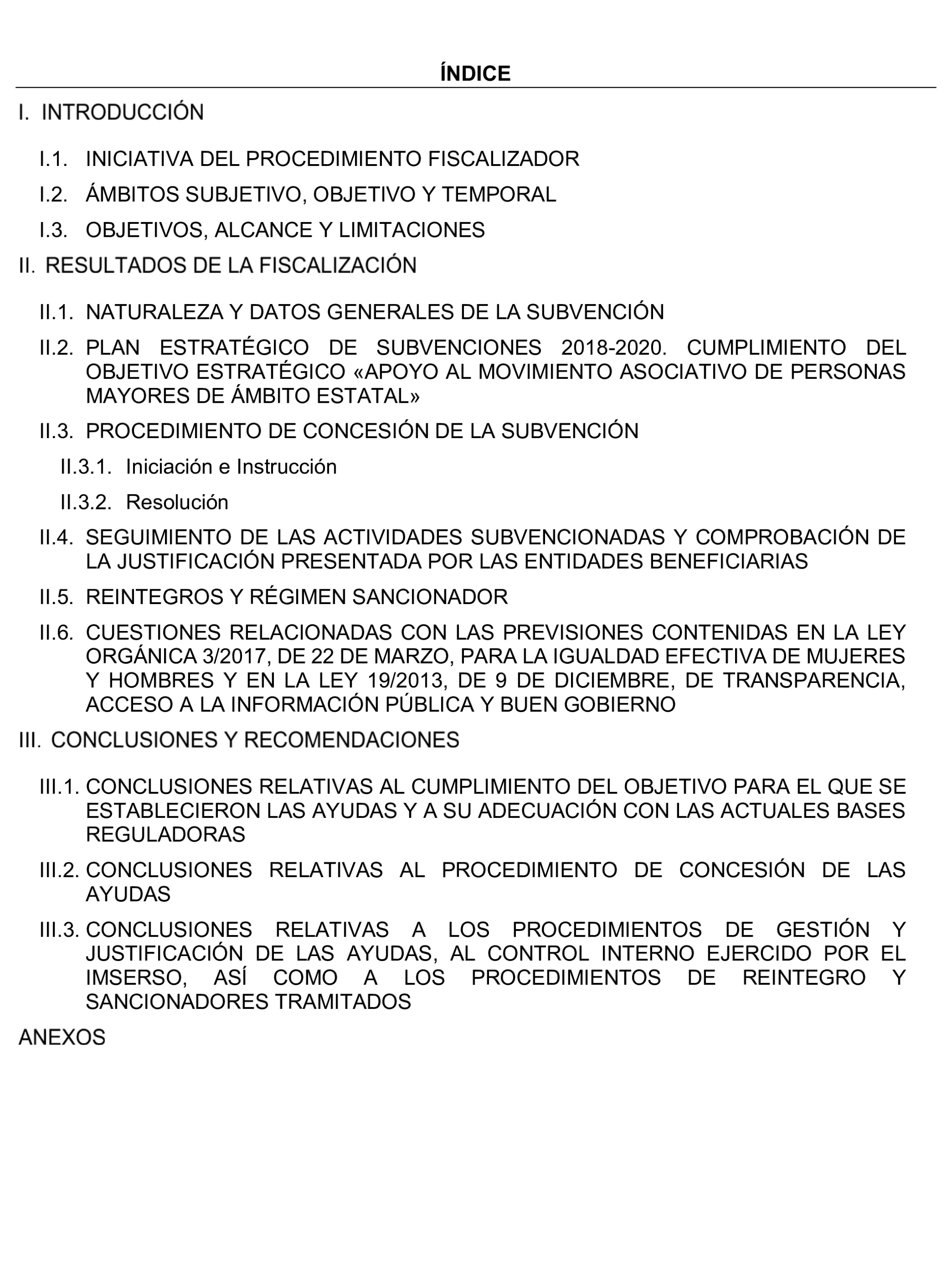 Imagen del artículo Resolución de 17 de septiembre de 2024, aprobada por la Comisión Mixta para las Relaciones con el Tribunal de Cuentas, en relación con el Informe de fiscalización de las subvenciones de régimen general concedidas por el Instituto de Mayores y Servicios Sociales en el área de atención a mayores, ejercicio 2020.