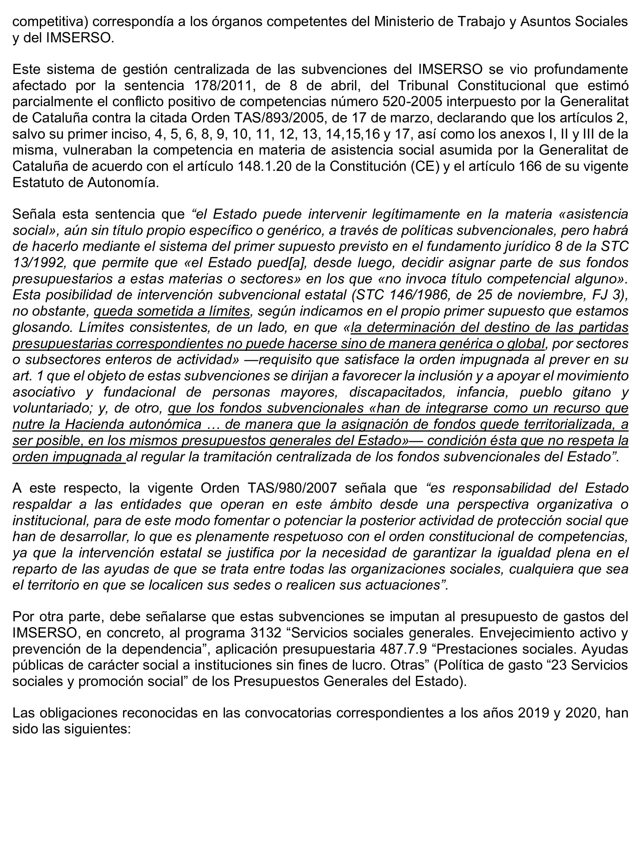 Imagen del artículo Resolución de 17 de septiembre de 2024, aprobada por la Comisión Mixta para las Relaciones con el Tribunal de Cuentas, en relación con el Informe de fiscalización de las subvenciones de régimen general concedidas por el Instituto de Mayores y Servicios Sociales en el área de atención a mayores, ejercicio 2020.