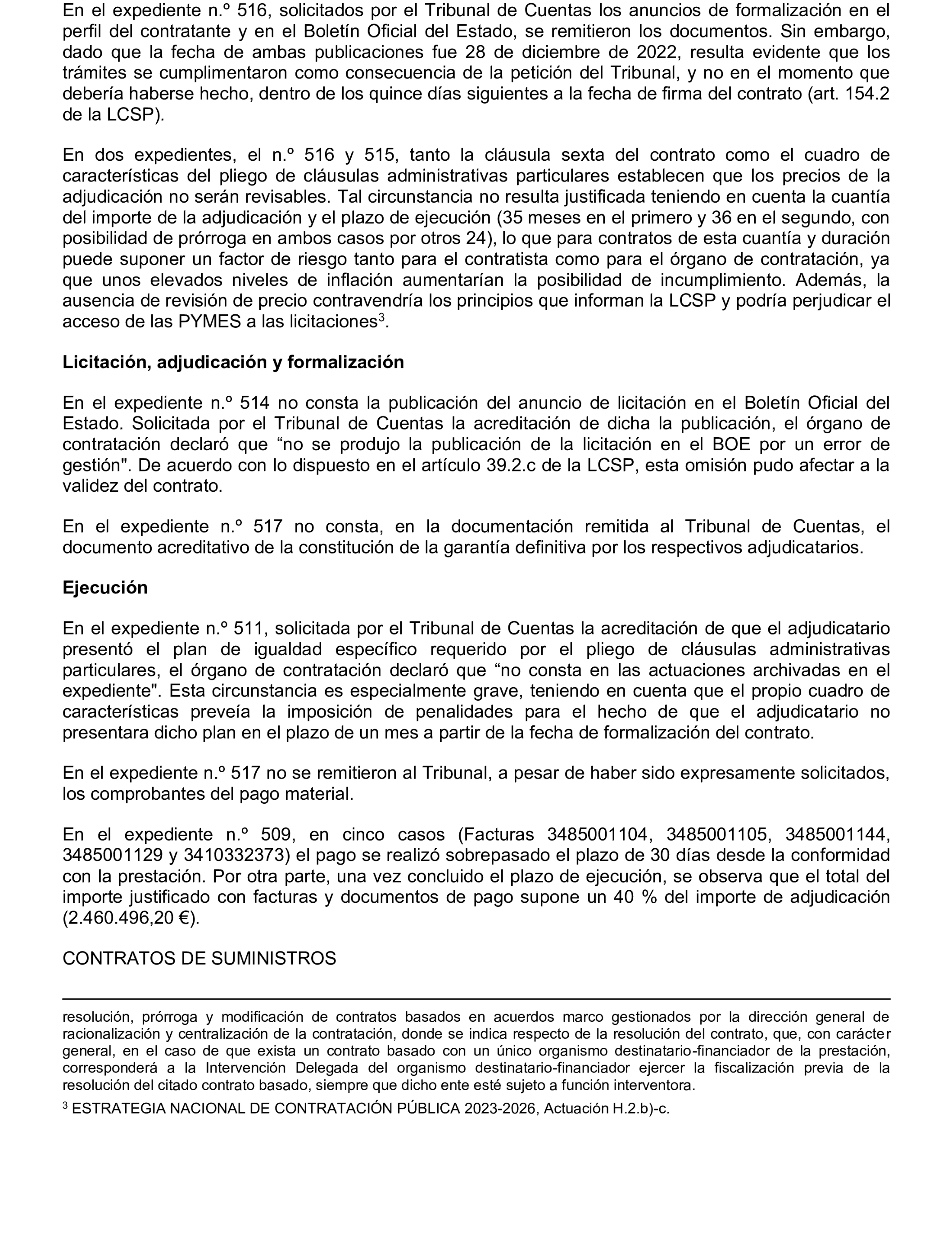 Imagen del artículo Resolución de 17 de septiembre de 2024, aprobada por la Comisión Mixta para las Relaciones con el Tribunal de Cuentas, en relación con el Informe de fiscalización de los contratos de la Administración General del Estado vinculados a las Políticas de gasto 13 «Seguridad Ciudadana e Instituciones Penitenciarias», 31 «Sanidad» y 32 «Educación», ejercicio 2021.