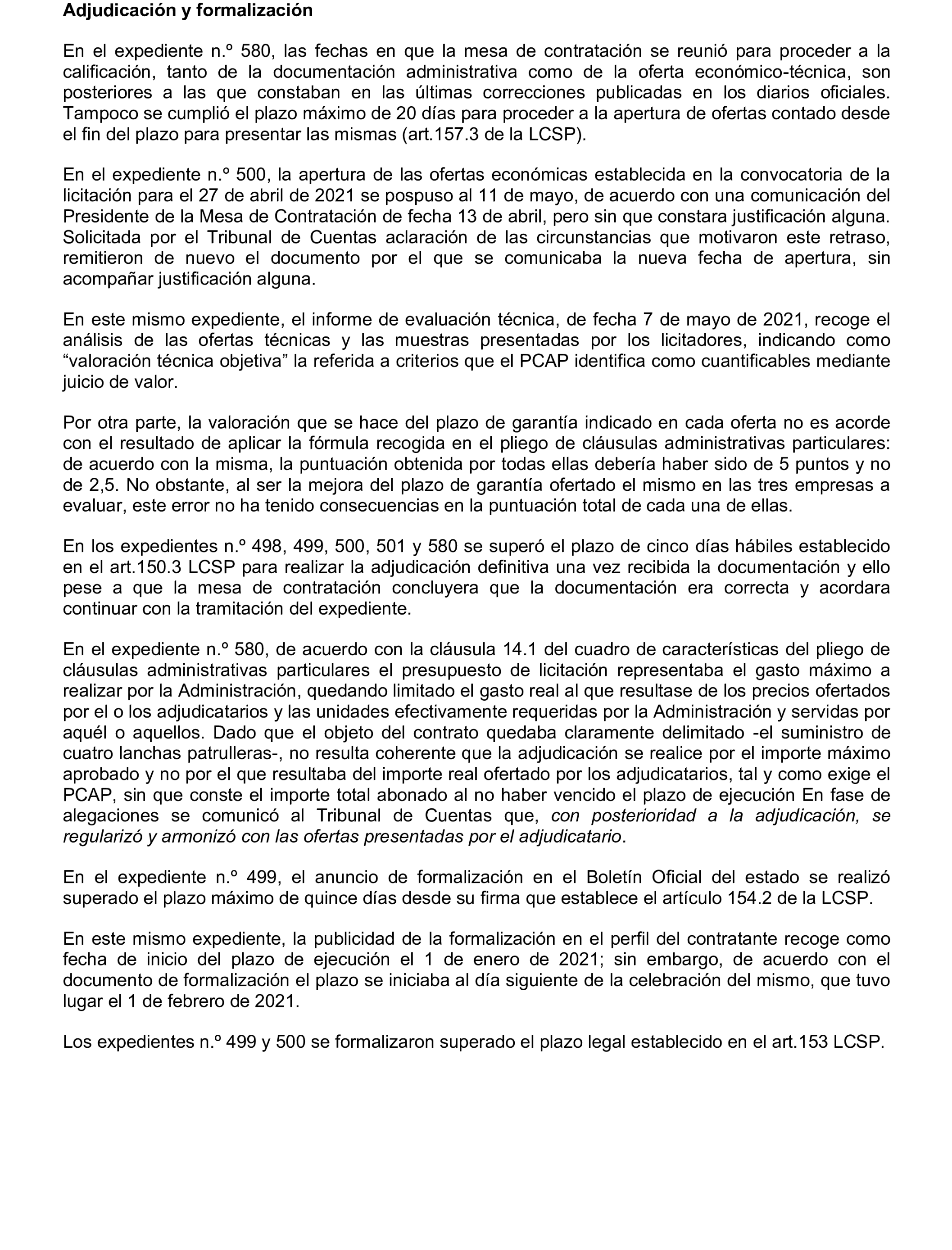 Imagen del artículo Resolución de 17 de septiembre de 2024, aprobada por la Comisión Mixta para las Relaciones con el Tribunal de Cuentas, en relación con el Informe de fiscalización de los contratos de la Administración General del Estado vinculados a las Políticas de gasto 13 «Seguridad Ciudadana e Instituciones Penitenciarias», 31 «Sanidad» y 32 «Educación», ejercicio 2021.