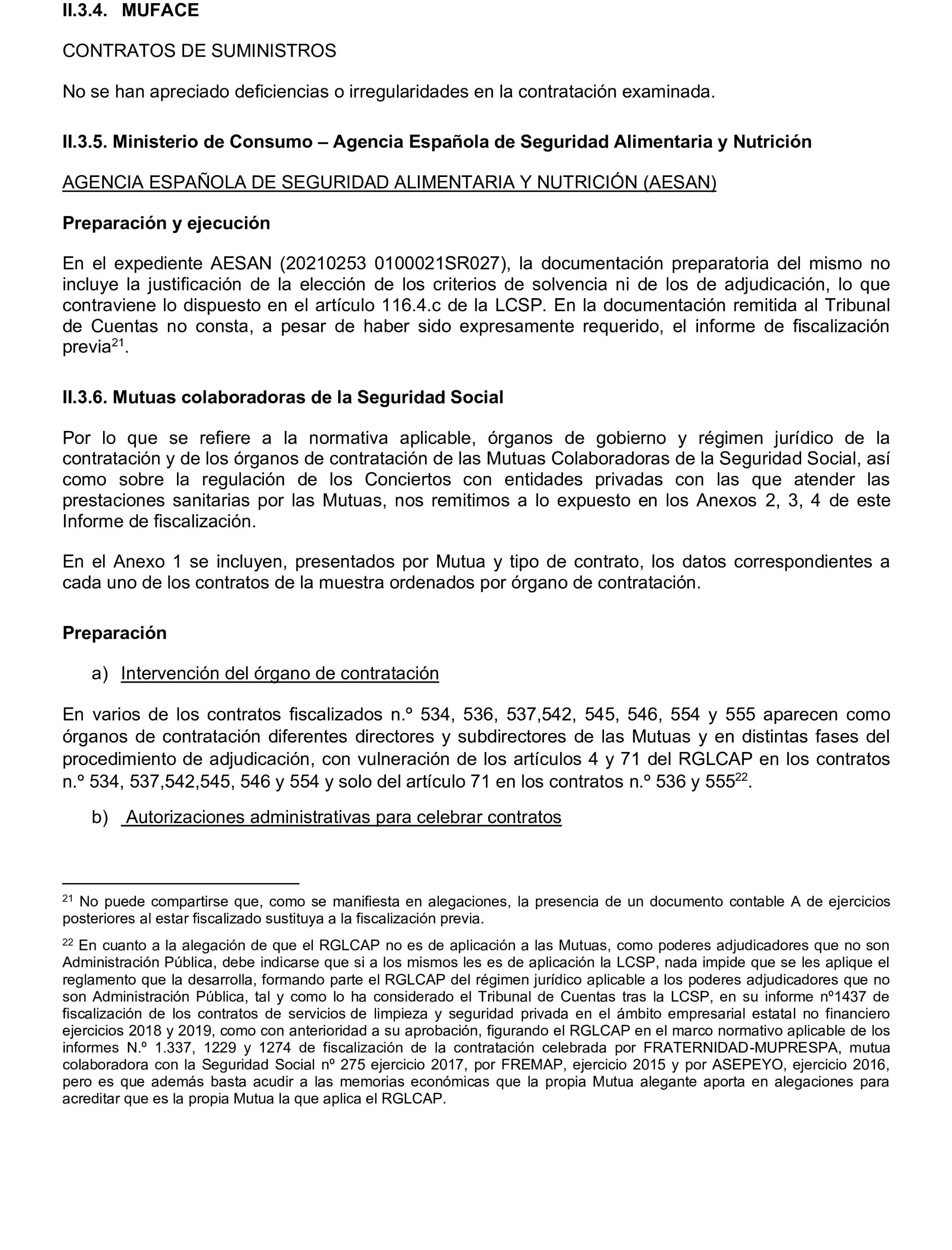 Imagen del artículo Resolución de 17 de septiembre de 2024, aprobada por la Comisión Mixta para las Relaciones con el Tribunal de Cuentas, en relación con el Informe de fiscalización de los contratos de la Administración General del Estado vinculados a las Políticas de gasto 13 «Seguridad Ciudadana e Instituciones Penitenciarias», 31 «Sanidad» y 32 «Educación», ejercicio 2021.