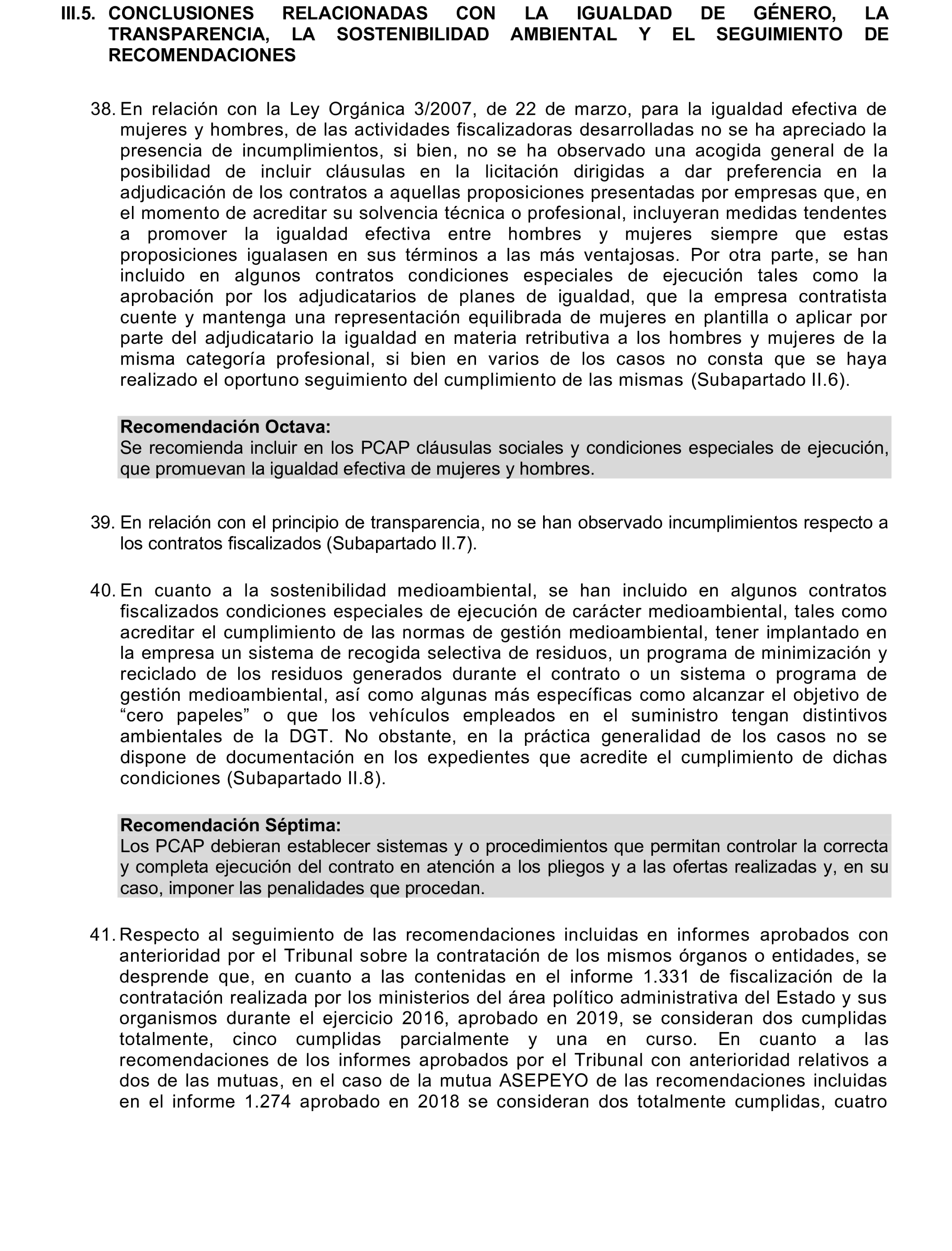 Imagen del artículo Resolución de 17 de septiembre de 2024, aprobada por la Comisión Mixta para las Relaciones con el Tribunal de Cuentas, en relación con el Informe de fiscalización de los contratos de la Administración General del Estado vinculados a las Políticas de gasto 13 «Seguridad Ciudadana e Instituciones Penitenciarias», 31 «Sanidad» y 32 «Educación», ejercicio 2021.