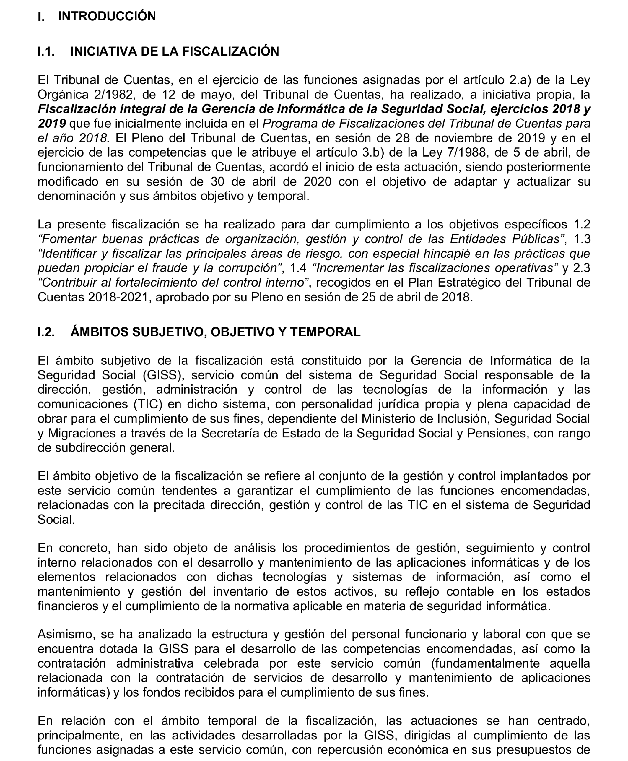 Imagen del artículo Resolución de 17 de septiembre de 2024, aprobada por la Comisión Mixta para las Relaciones con el Tribunal de Cuentas, en relación con el Informe de fiscalización integral de la Gerencia de Informática de la Seguridad Social, ejercicios 2018 y 2019.