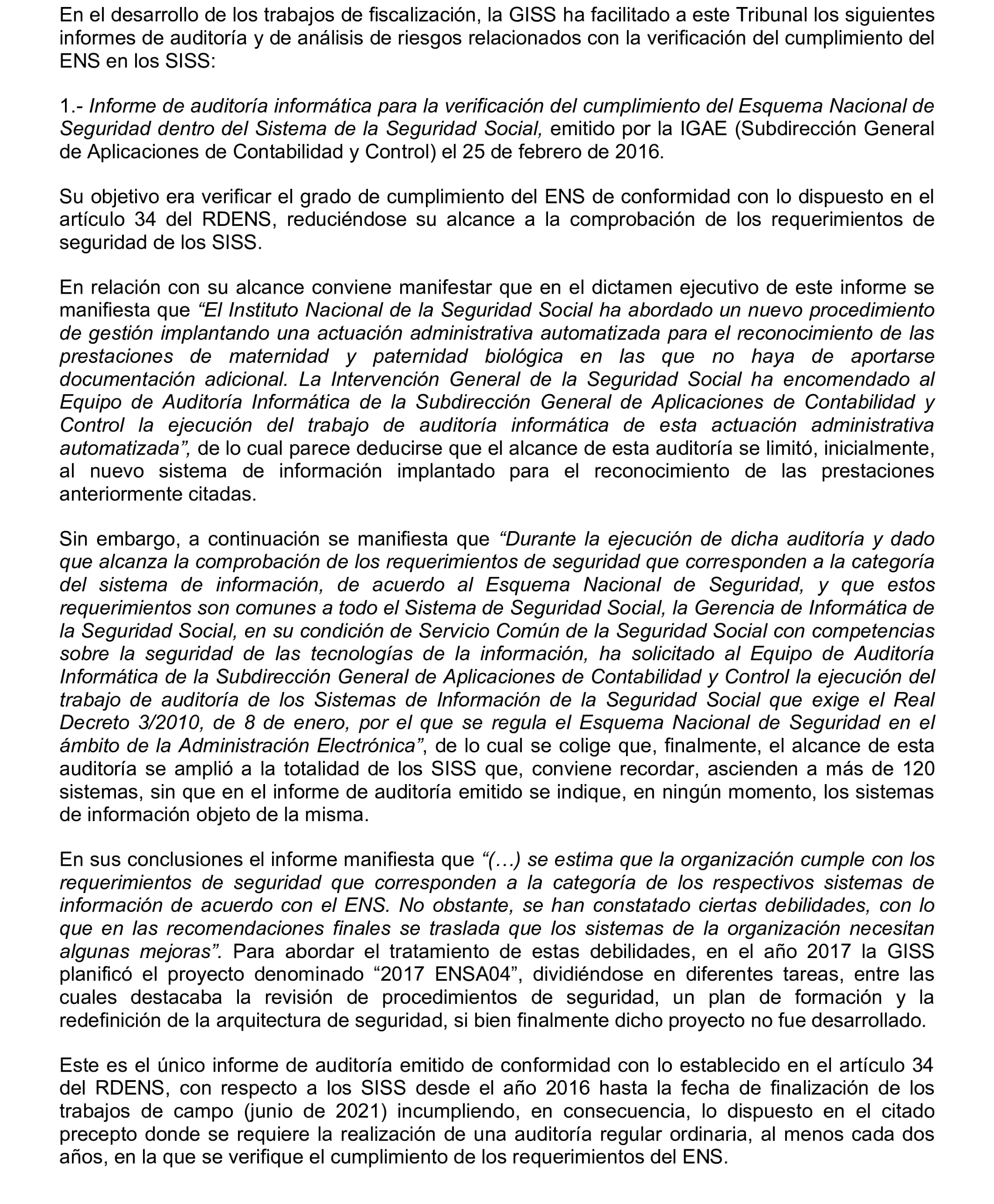 Imagen del artículo Resolución de 17 de septiembre de 2024, aprobada por la Comisión Mixta para las Relaciones con el Tribunal de Cuentas, en relación con el Informe de fiscalización integral de la Gerencia de Informática de la Seguridad Social, ejercicios 2018 y 2019.