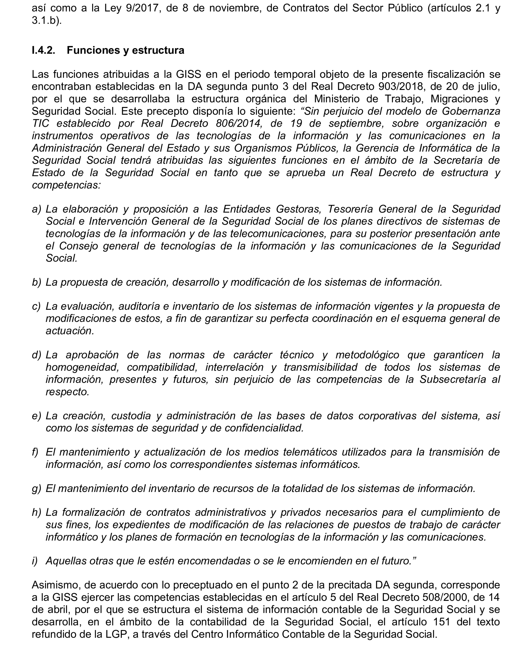 Imagen del artículo Resolución de 17 de septiembre de 2024, aprobada por la Comisión Mixta para las Relaciones con el Tribunal de Cuentas, en relación con el Informe de fiscalización integral de la Gerencia de Informática de la Seguridad Social, ejercicios 2018 y 2019.