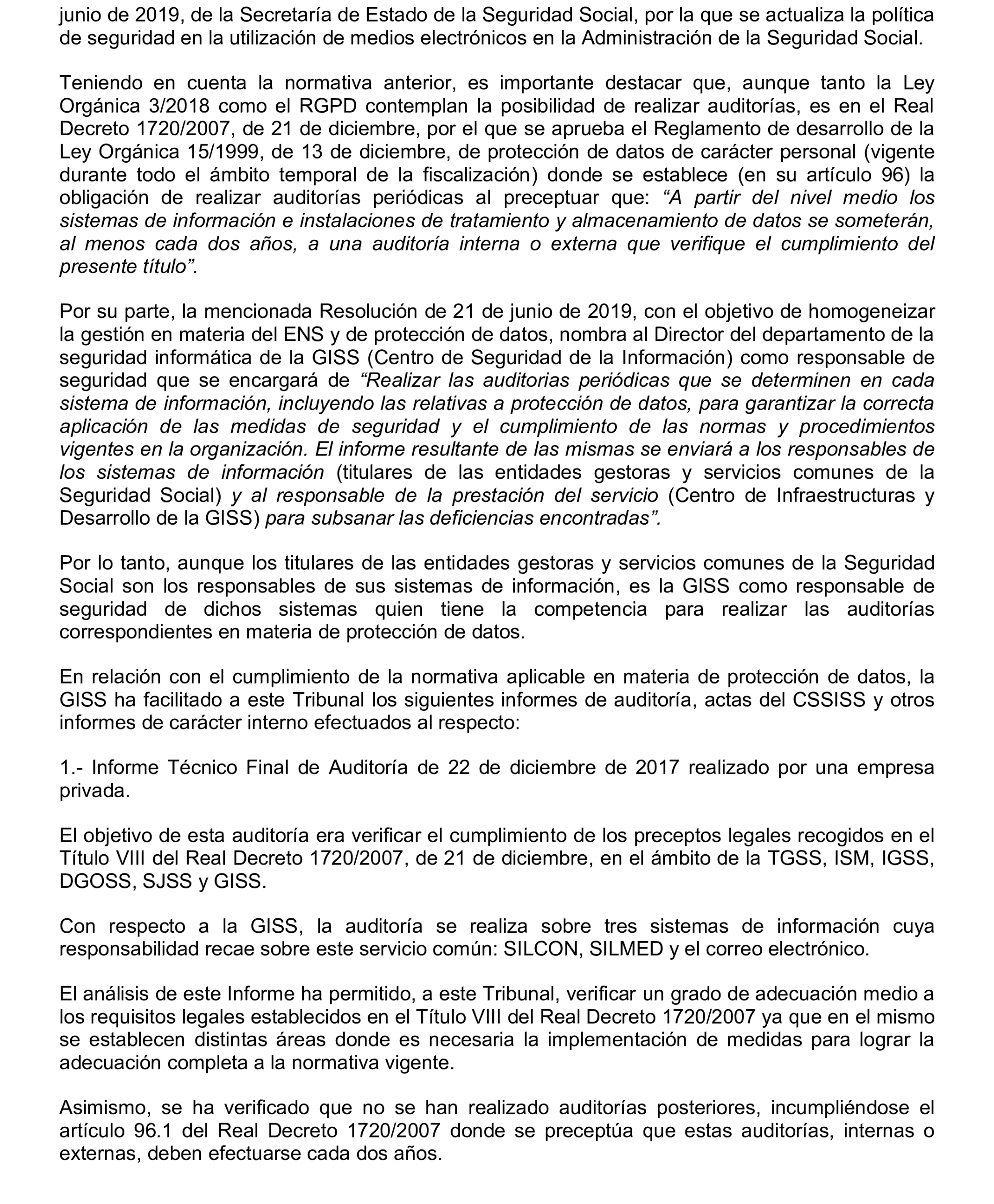 Imagen del artículo Resolución de 17 de septiembre de 2024, aprobada por la Comisión Mixta para las Relaciones con el Tribunal de Cuentas, en relación con el Informe de fiscalización integral de la Gerencia de Informática de la Seguridad Social, ejercicios 2018 y 2019.