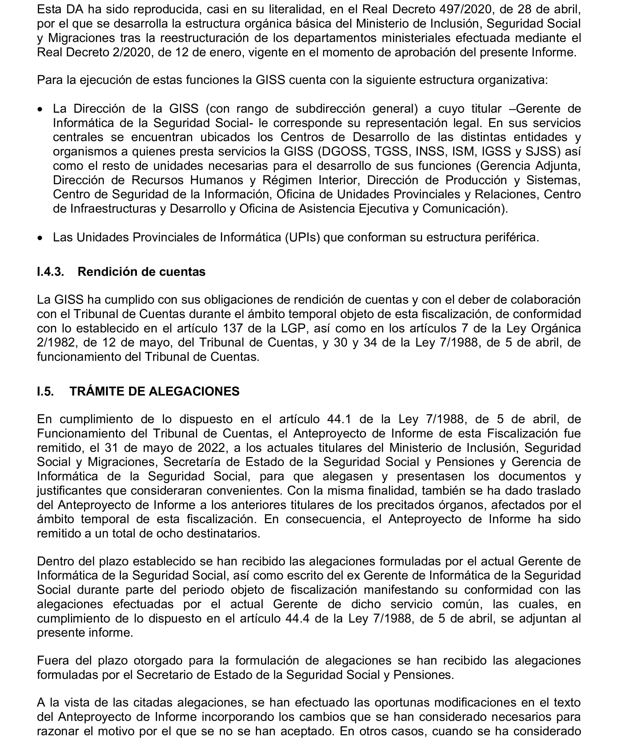 Imagen del artículo Resolución de 17 de septiembre de 2024, aprobada por la Comisión Mixta para las Relaciones con el Tribunal de Cuentas, en relación con el Informe de fiscalización integral de la Gerencia de Informática de la Seguridad Social, ejercicios 2018 y 2019.