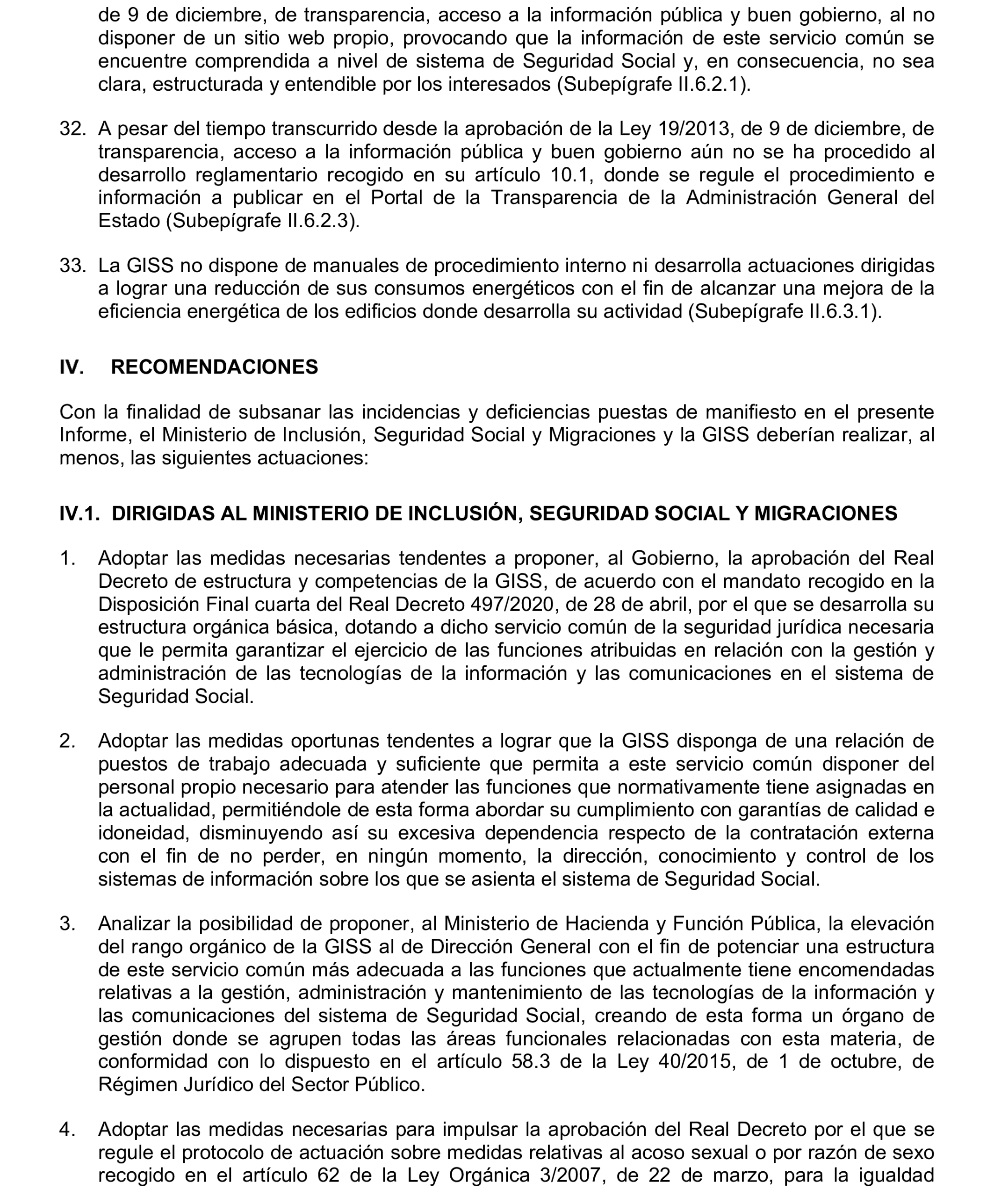 Imagen del artículo Resolución de 17 de septiembre de 2024, aprobada por la Comisión Mixta para las Relaciones con el Tribunal de Cuentas, en relación con el Informe de fiscalización integral de la Gerencia de Informática de la Seguridad Social, ejercicios 2018 y 2019.