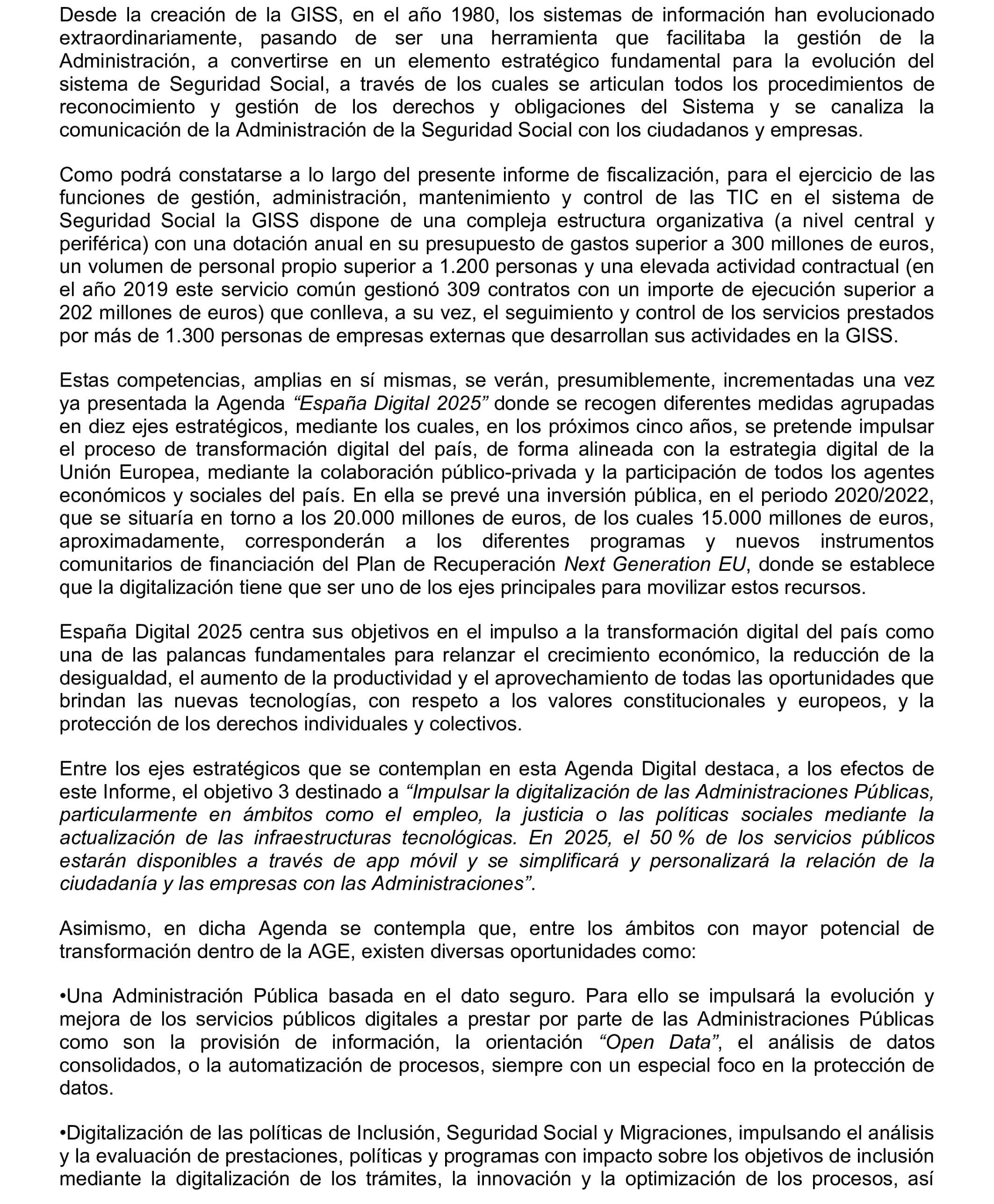 Imagen del artículo Resolución de 17 de septiembre de 2024, aprobada por la Comisión Mixta para las Relaciones con el Tribunal de Cuentas, en relación con el Informe de fiscalización integral de la Gerencia de Informática de la Seguridad Social, ejercicios 2018 y 2019.