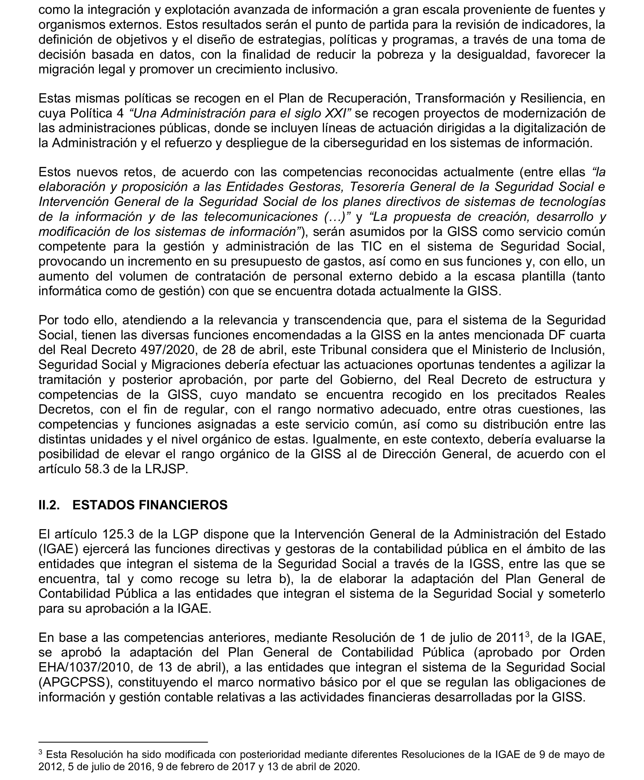 Imagen del artículo Resolución de 17 de septiembre de 2024, aprobada por la Comisión Mixta para las Relaciones con el Tribunal de Cuentas, en relación con el Informe de fiscalización integral de la Gerencia de Informática de la Seguridad Social, ejercicios 2018 y 2019.