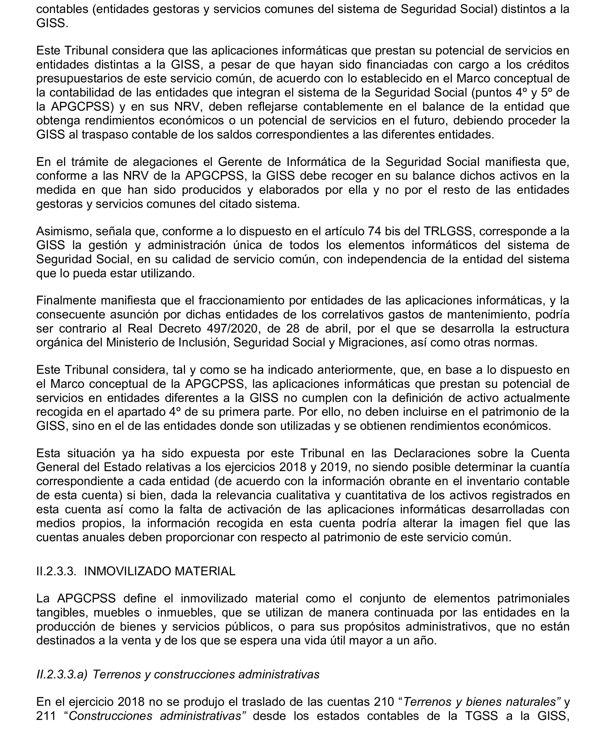 Imagen del artículo Resolución de 17 de septiembre de 2024, aprobada por la Comisión Mixta para las Relaciones con el Tribunal de Cuentas, en relación con el Informe de fiscalización integral de la Gerencia de Informática de la Seguridad Social, ejercicios 2018 y 2019.