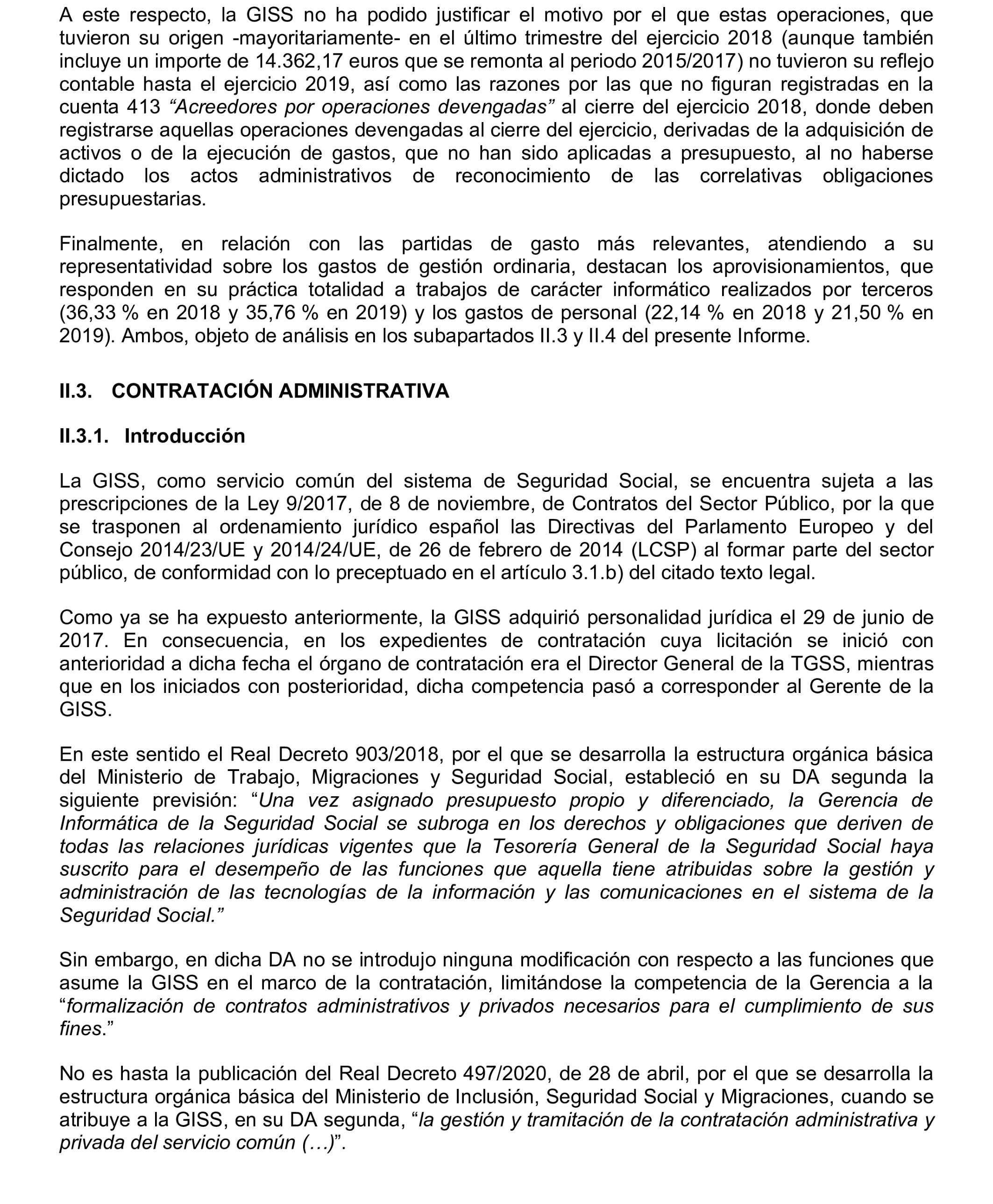 Imagen del artículo Resolución de 17 de septiembre de 2024, aprobada por la Comisión Mixta para las Relaciones con el Tribunal de Cuentas, en relación con el Informe de fiscalización integral de la Gerencia de Informática de la Seguridad Social, ejercicios 2018 y 2019.
