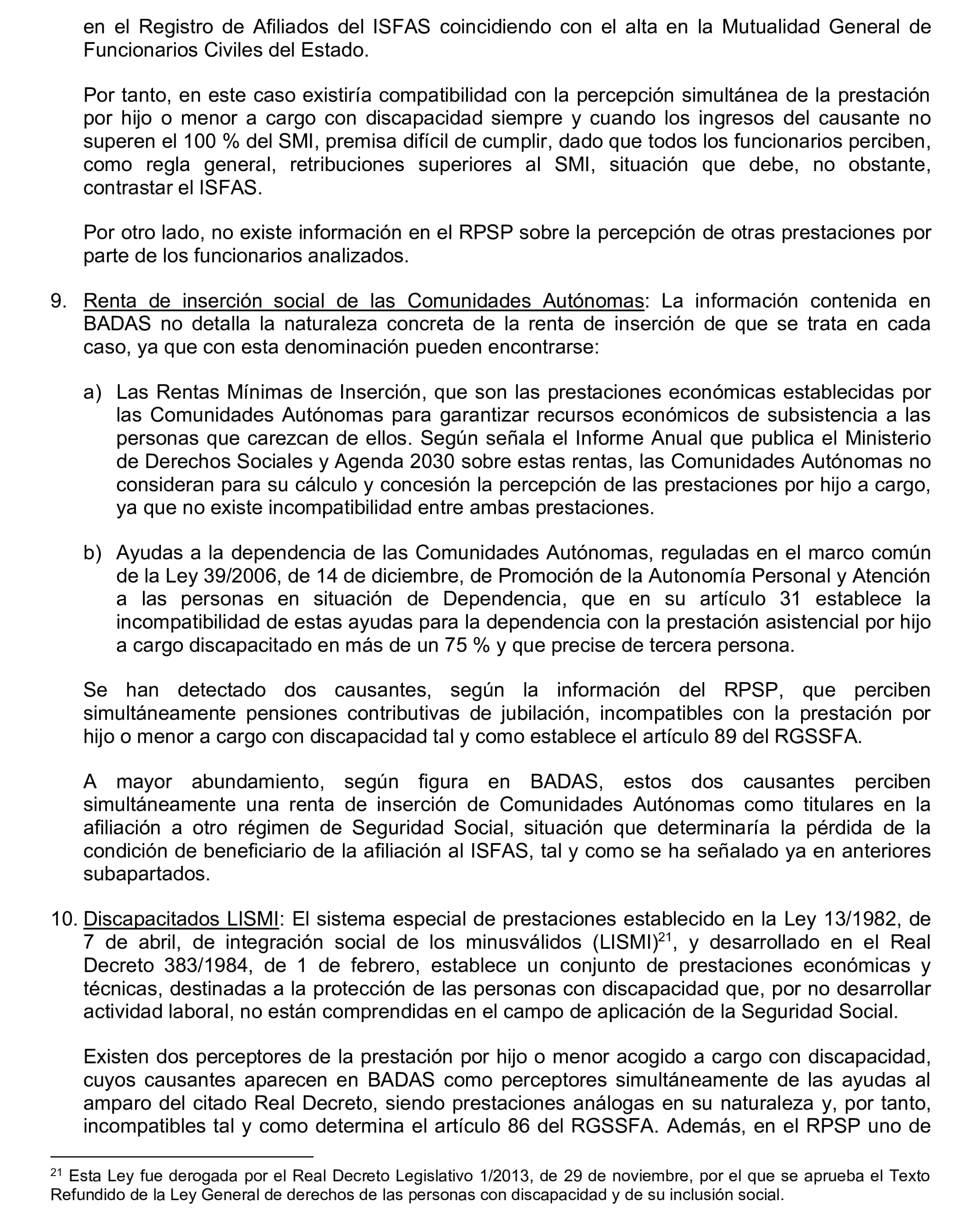 Imagen del artículo Resolución de 17 de septiembre de 2024, aprobada por la Comisión Mixta para las Relaciones con el Tribunal de Cuentas, en relación con el Informe de fiscalización operativa sobre la gestión de las prestaciones económicas y sociales reconocidas por el Instituto Social de las Fuerzas Armadas, ejercicio 2019.