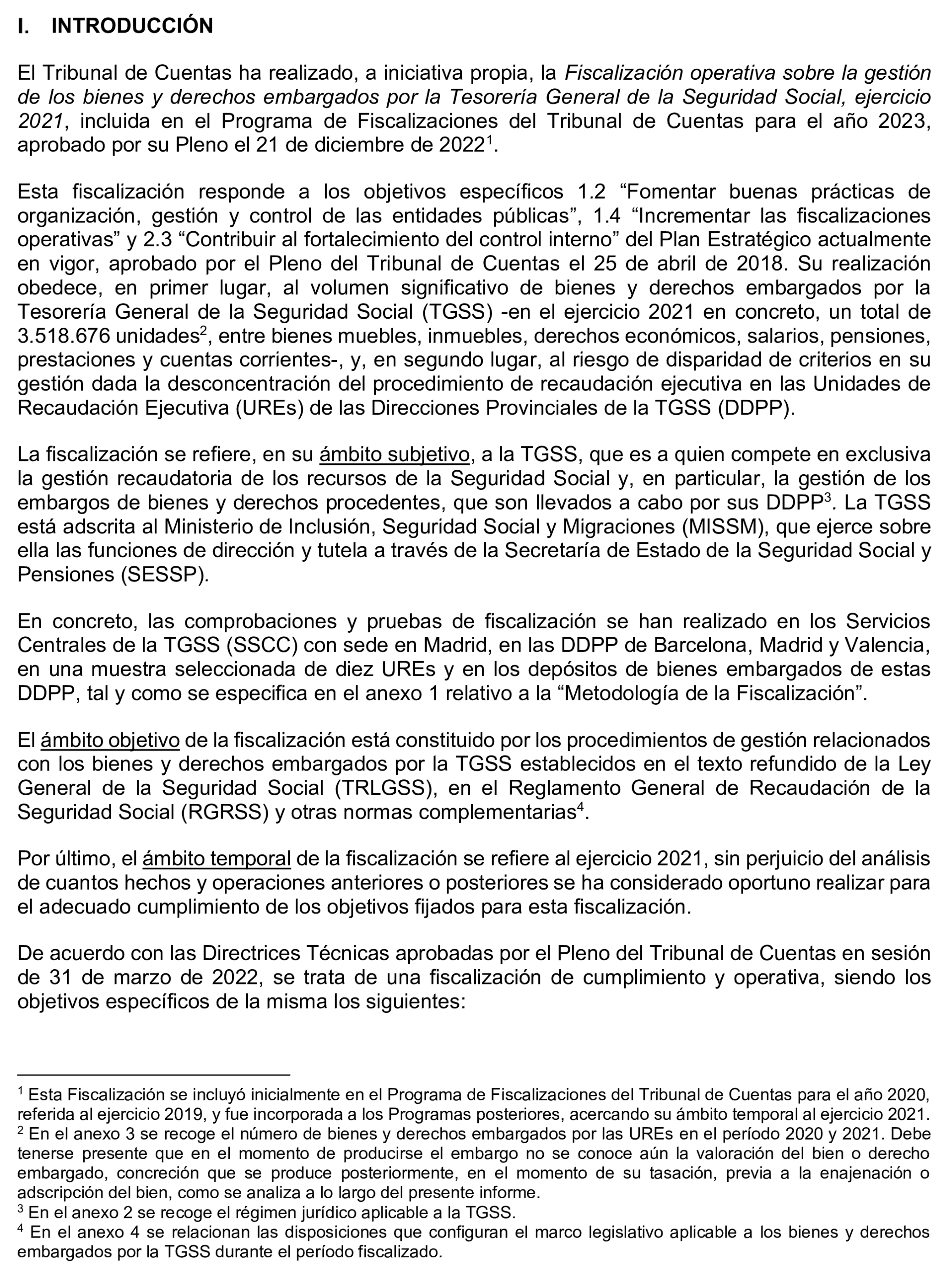 Imagen del artículo Resolución de 17 de septiembre de 2024, aprobada por la Comisión Mixta para las Relaciones con el Tribunal de Cuentas, en relación con el Informe de fiscalización operativa sobre la gestión de los bienes y derechos embargados por la Tesorería General de la Seguridad Social, ejercicio 2021.